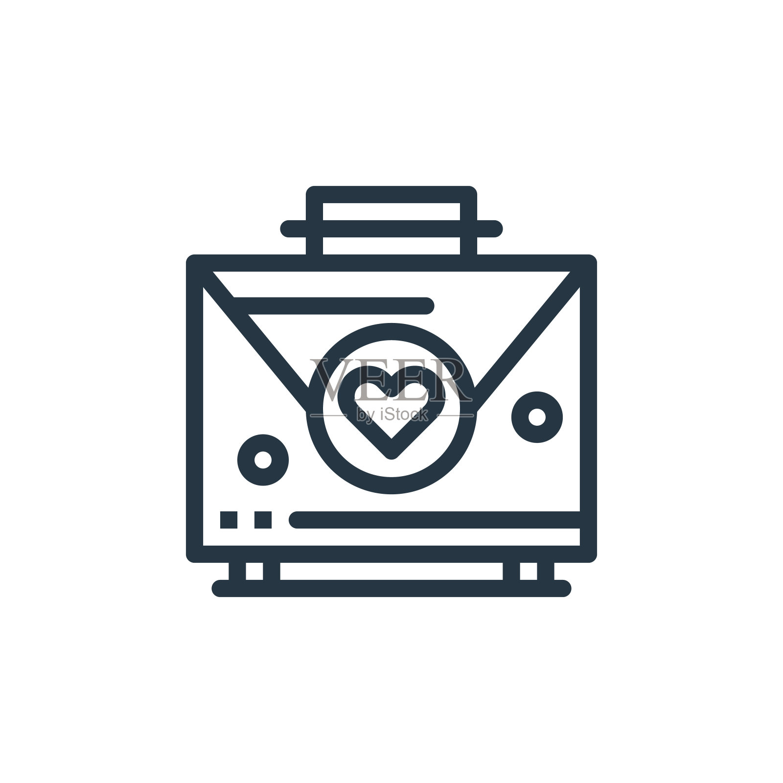 公文包图标向量从妇女节的概念。公文包可编辑笔触的细线插图。公文包线性标志，用于web和移动应用程序，标志，印刷媒体。图标素材