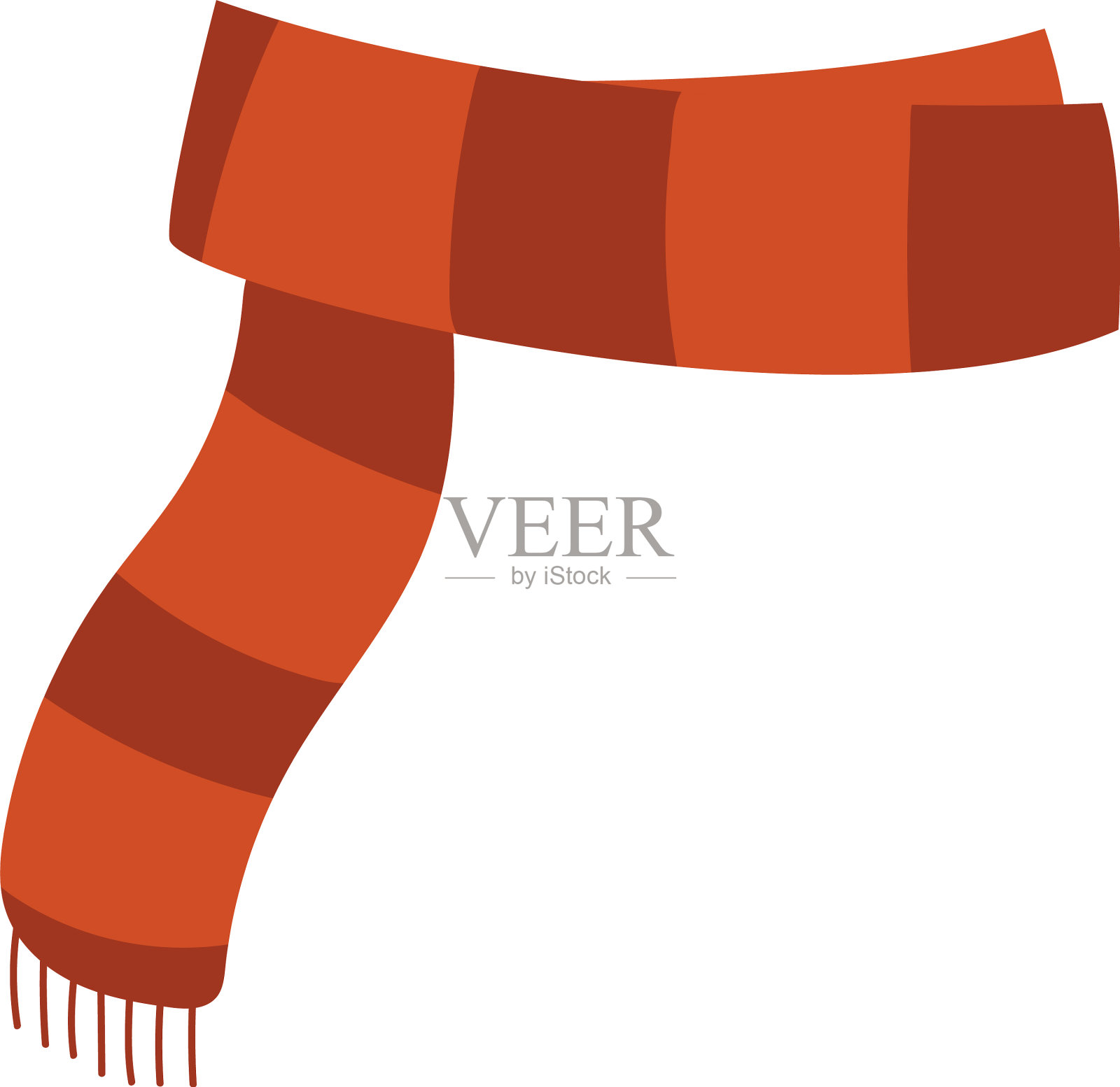 冬季围巾衣服温暖卡通图标孤立设计元素图片