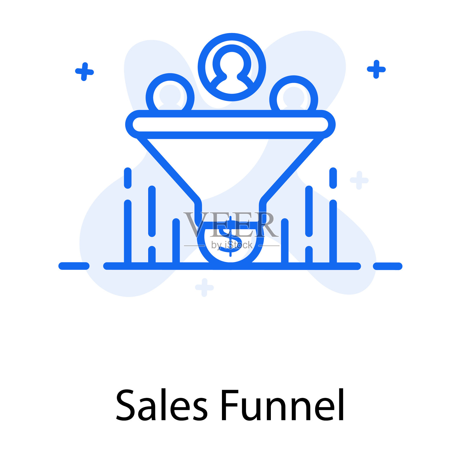 营销漏斗插画图片素材