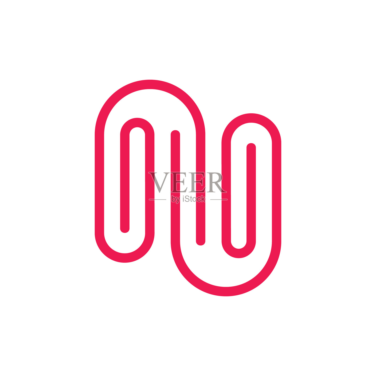 字母回形针标志图标素材