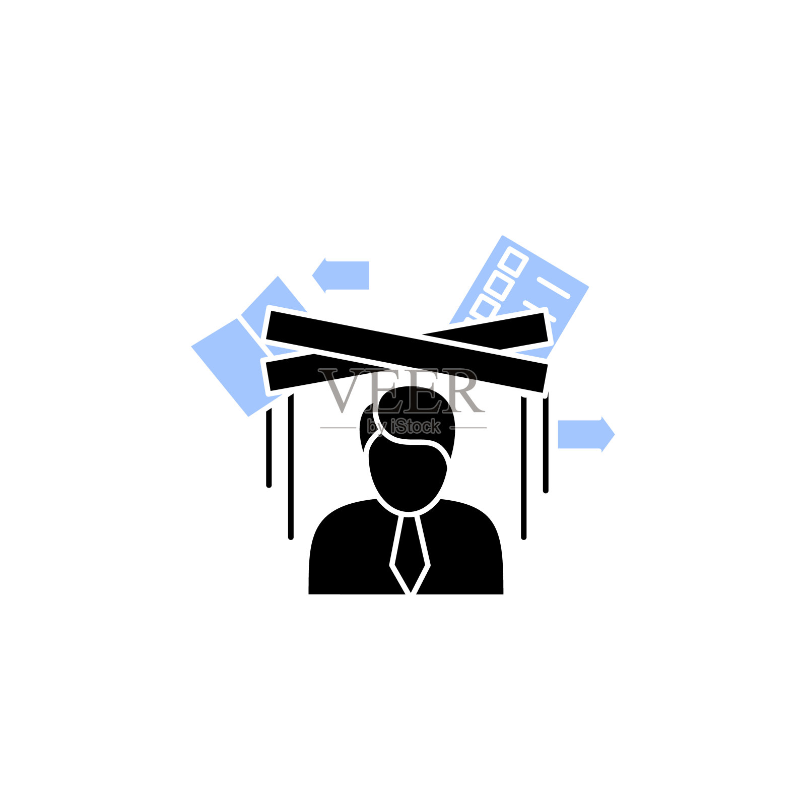 政治傀儡字形图标插画图片素材