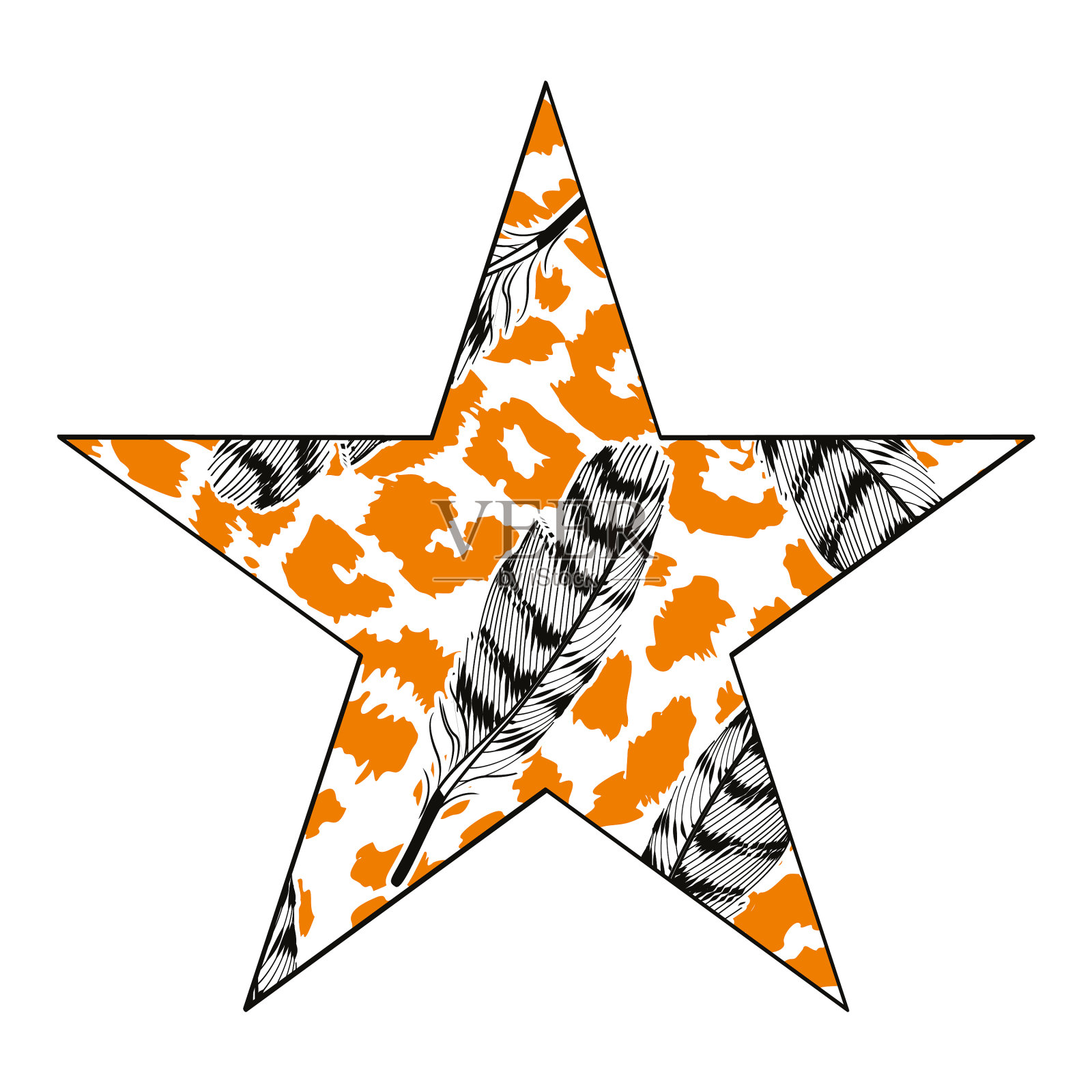 动物纹路明星设计元素图片