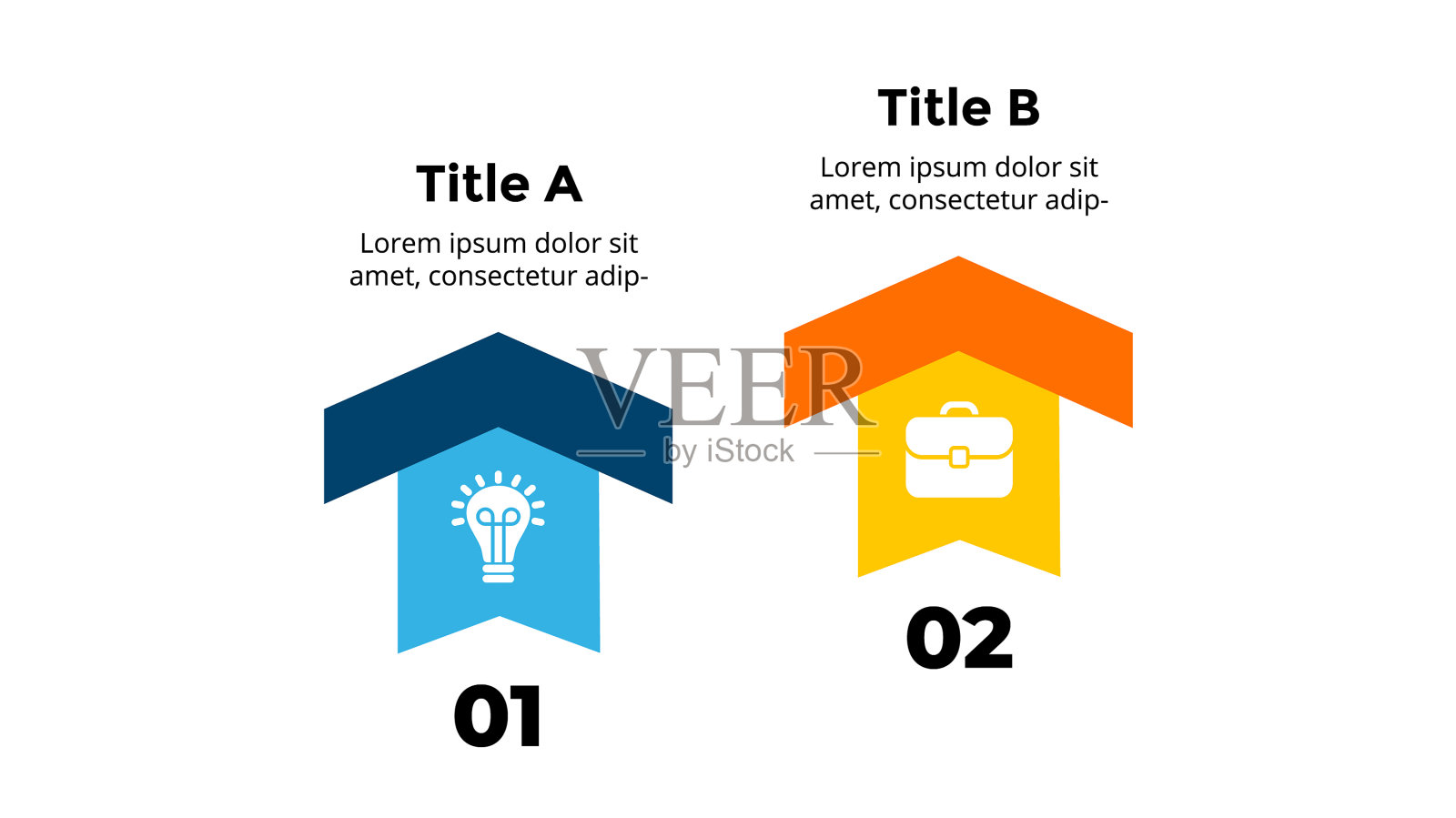 箭头信息图表演示幻灯片插画图片素材
