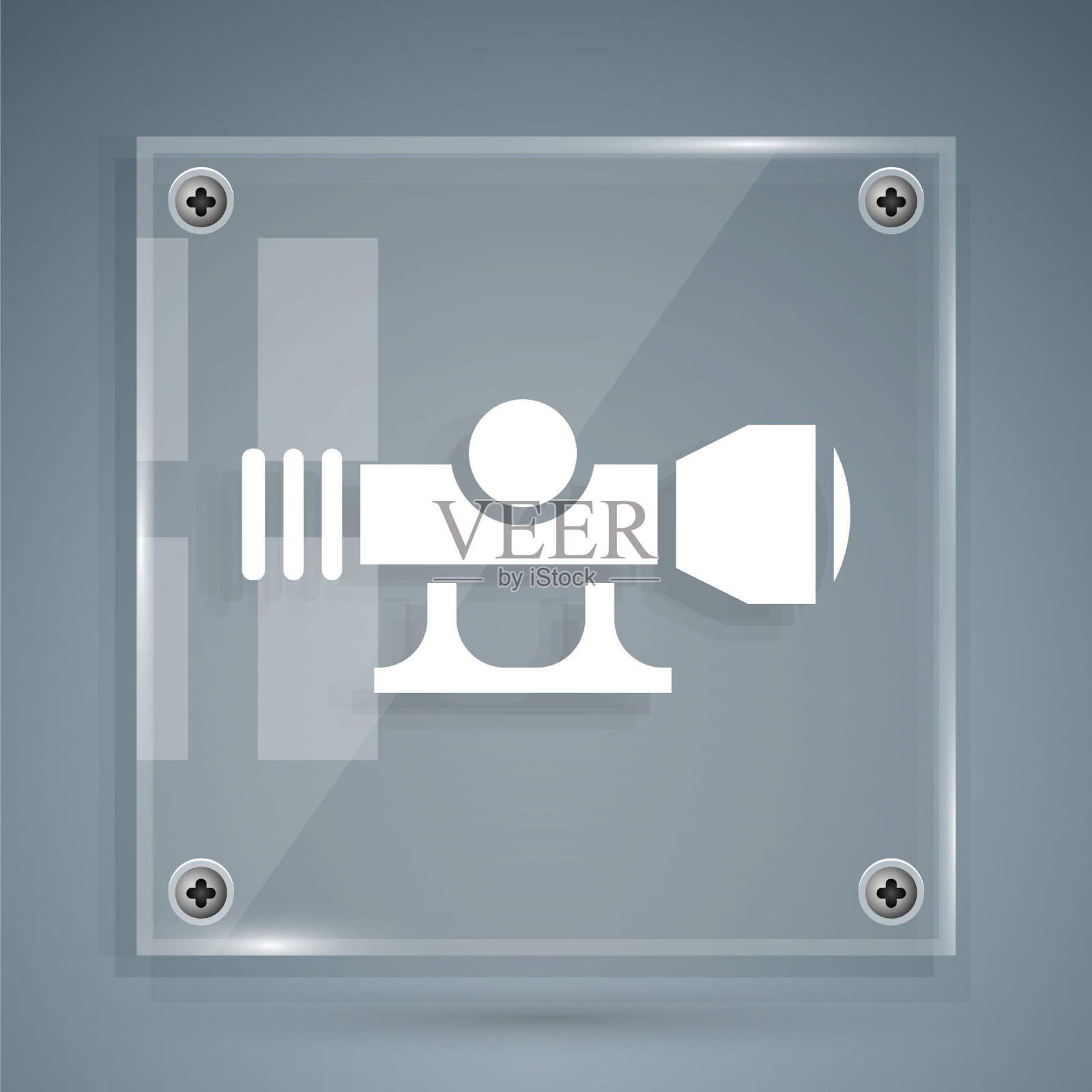 白色狙击瞄准器图标孤立在灰色图标素材