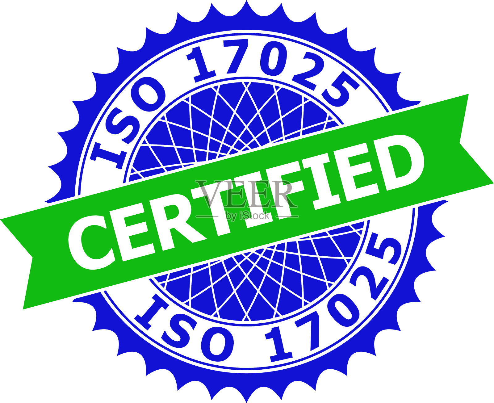 Iso 17025认证的双色干净玫瑰形模板插画图片素材