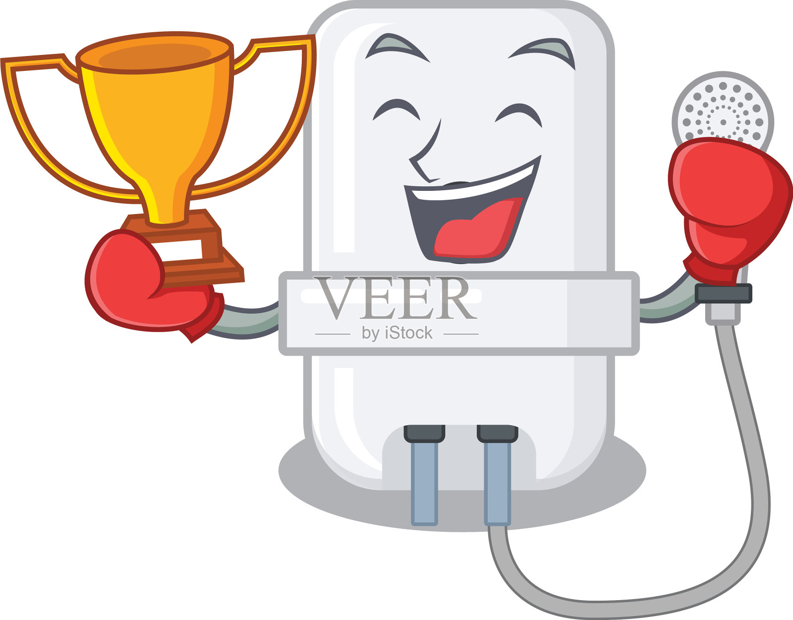 一款优雅的拳击赢家电热水器设计元素图片