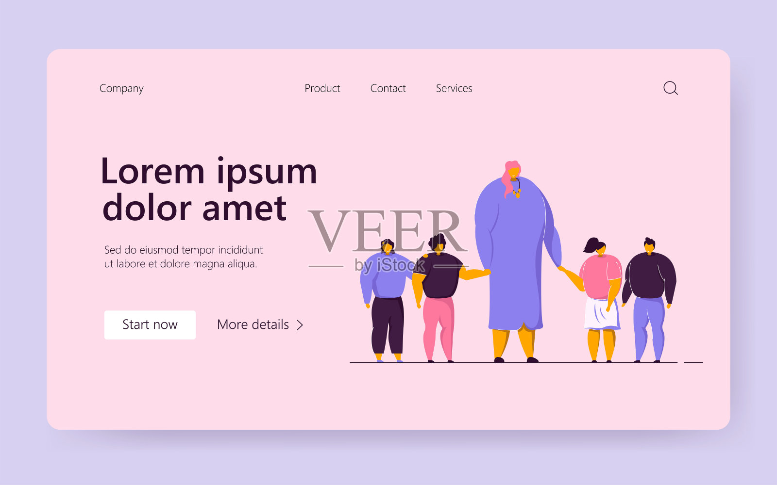 学校老师和孩子们一起站着或走着插画图片素材