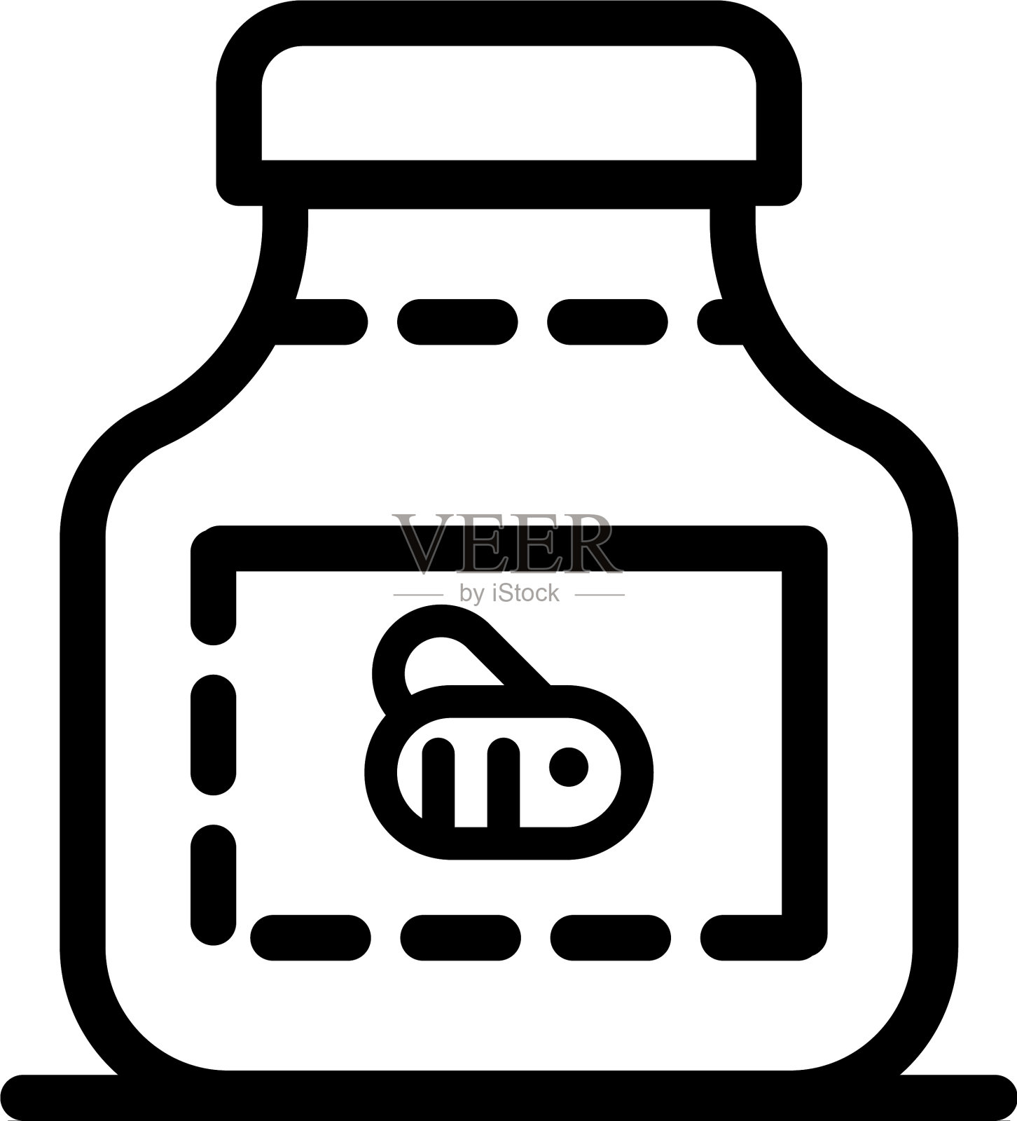 蜂蜜瓶简单图标图标素材