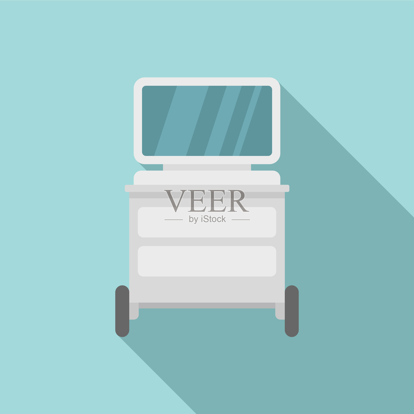 PC显示器磁共振成像图标平插画图片素材