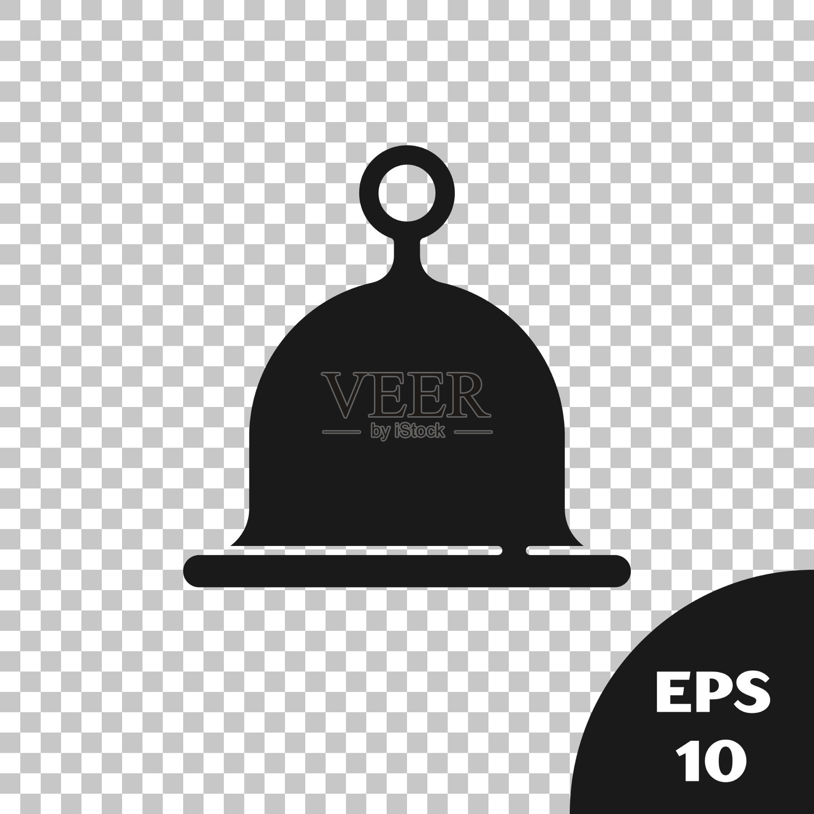 黑色桑拿帽图标孤立上透明插画图片素材