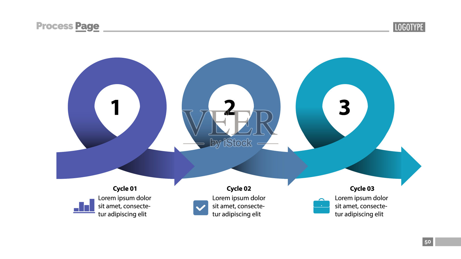 三点策略幻灯片模板设计模板素材