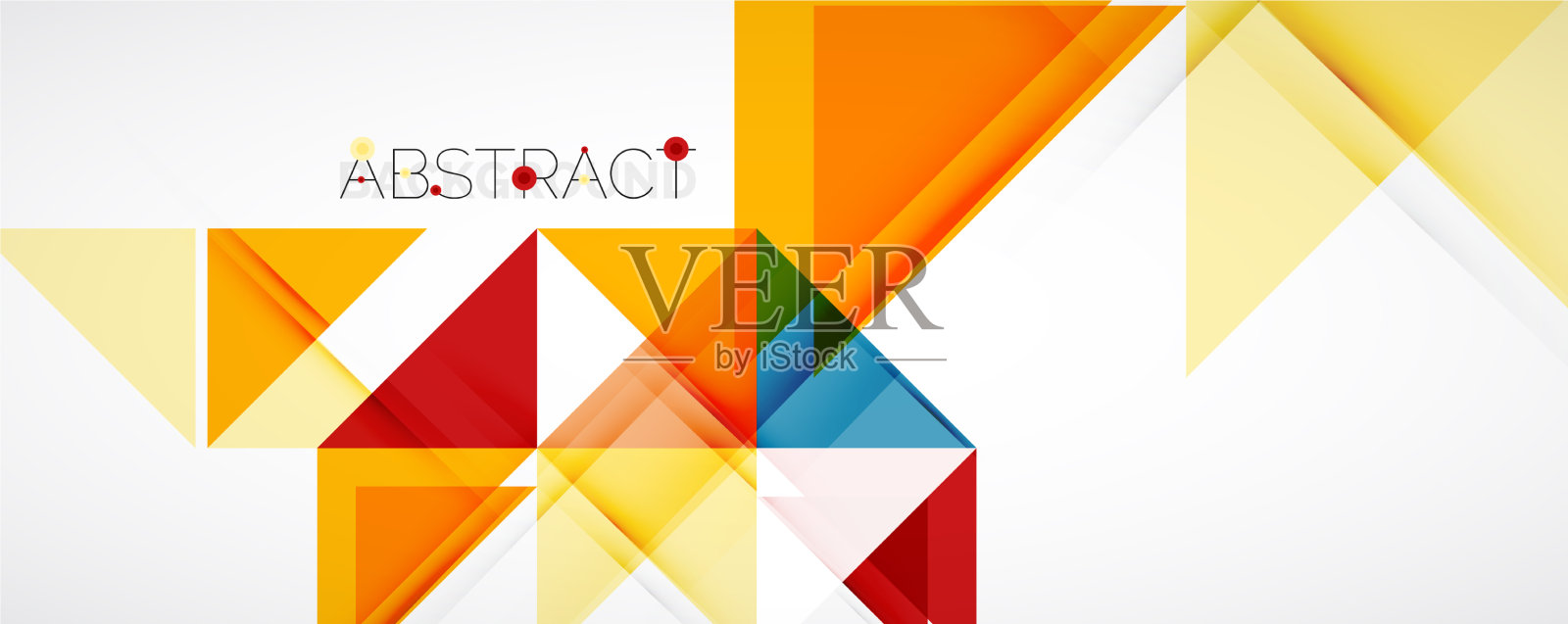 设置三角形几何背景插画图片素材