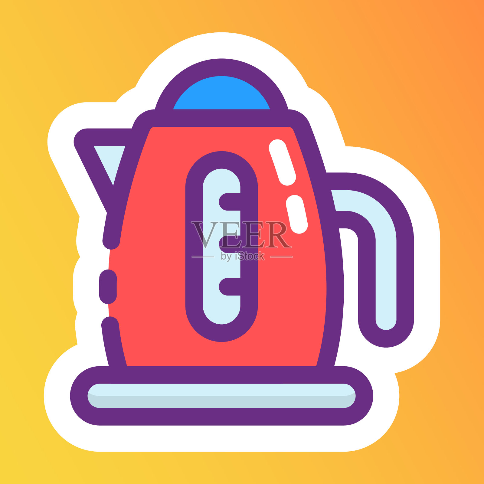 电热水壶插画图片素材