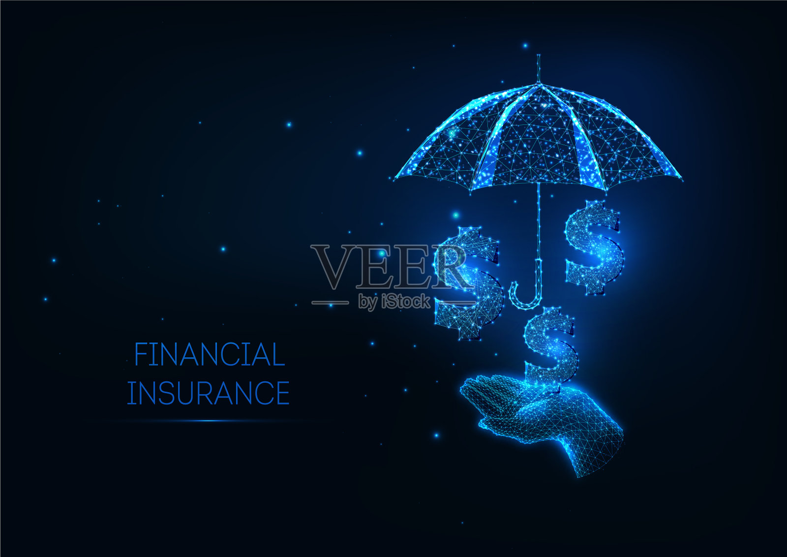 未来金融保险政策服务插画图片素材