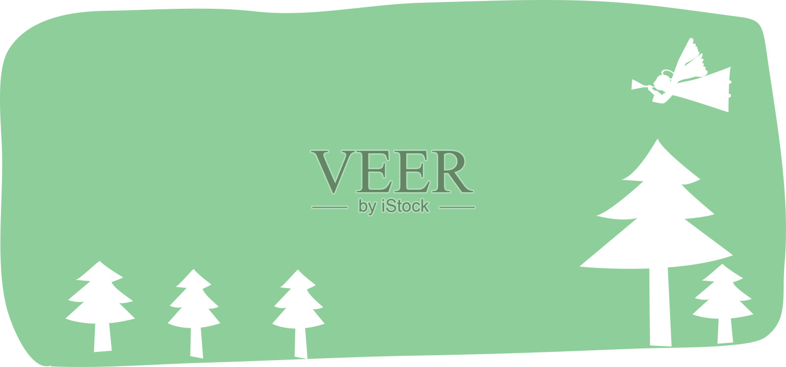 天使的剪影插画图片素材