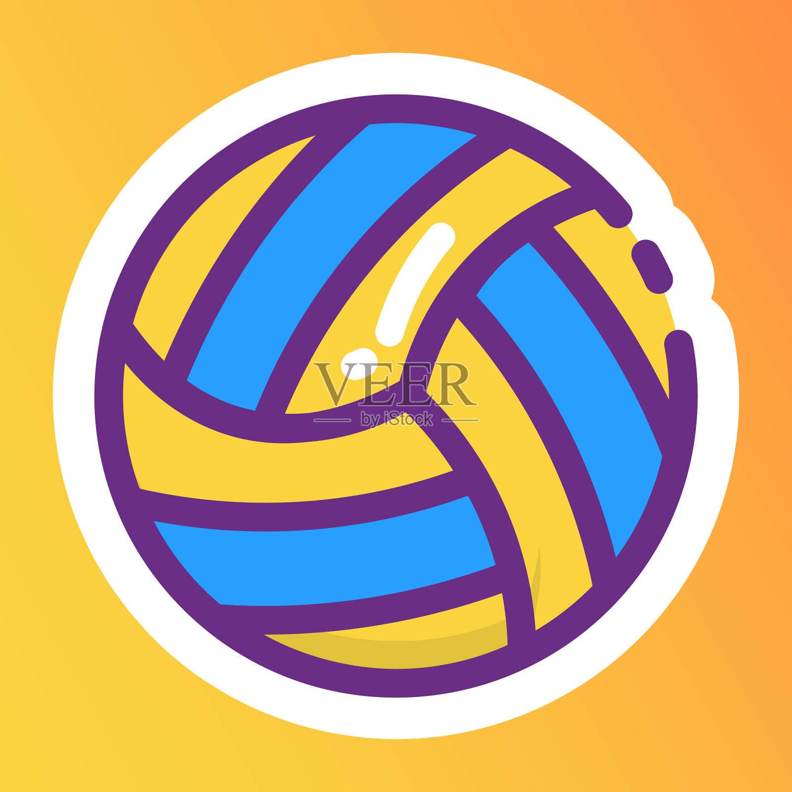 排球插画图片素材