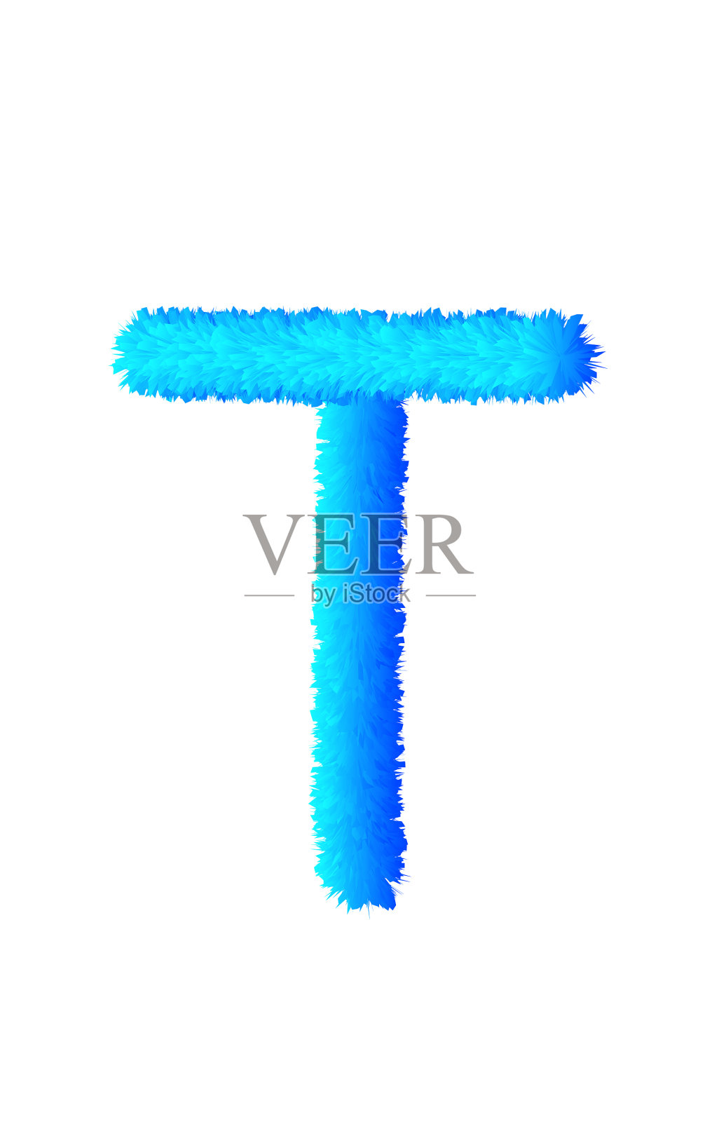 有皮毛和霓虹灯的字母表插画图片素材