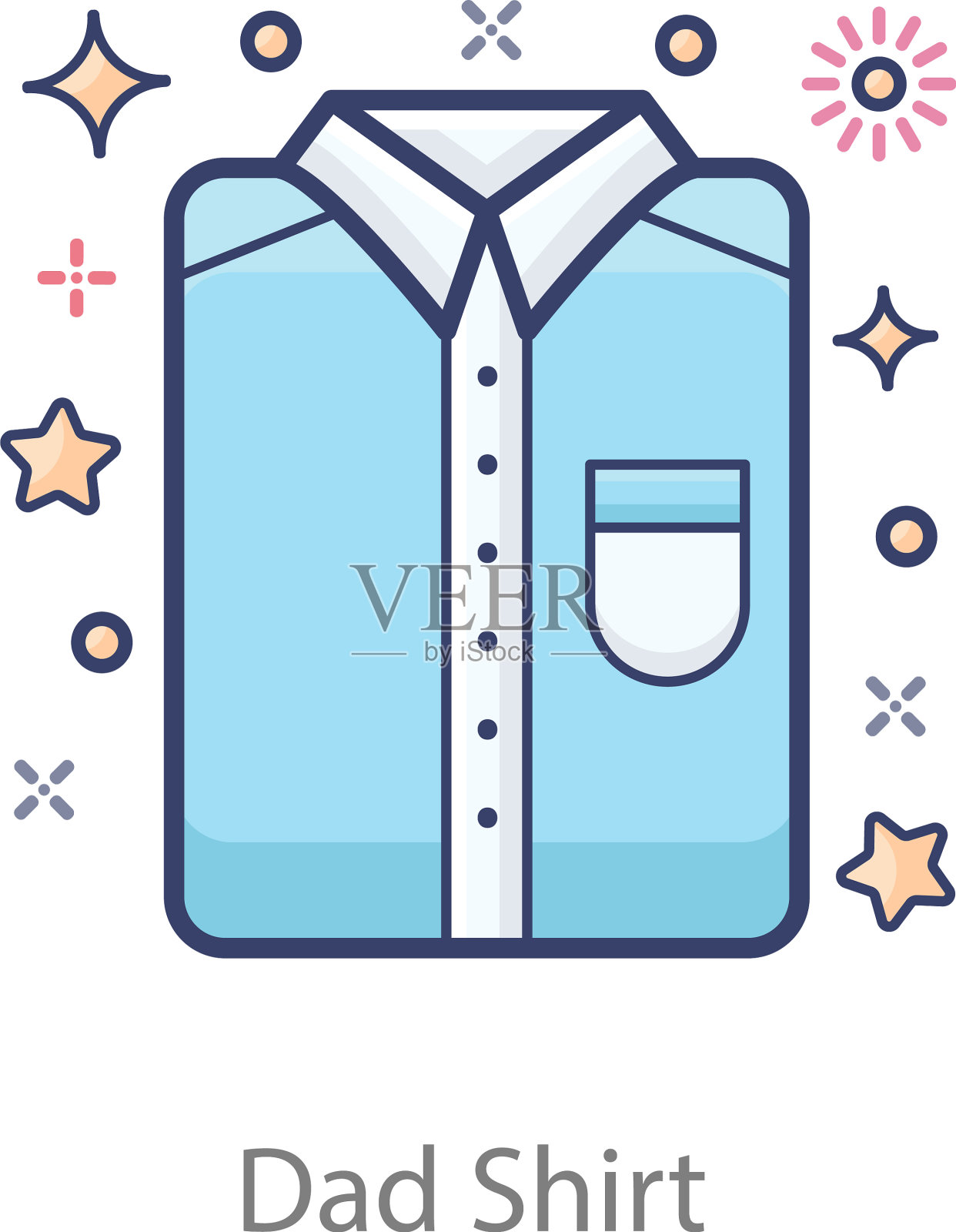 爸爸的衬衫插画图片素材