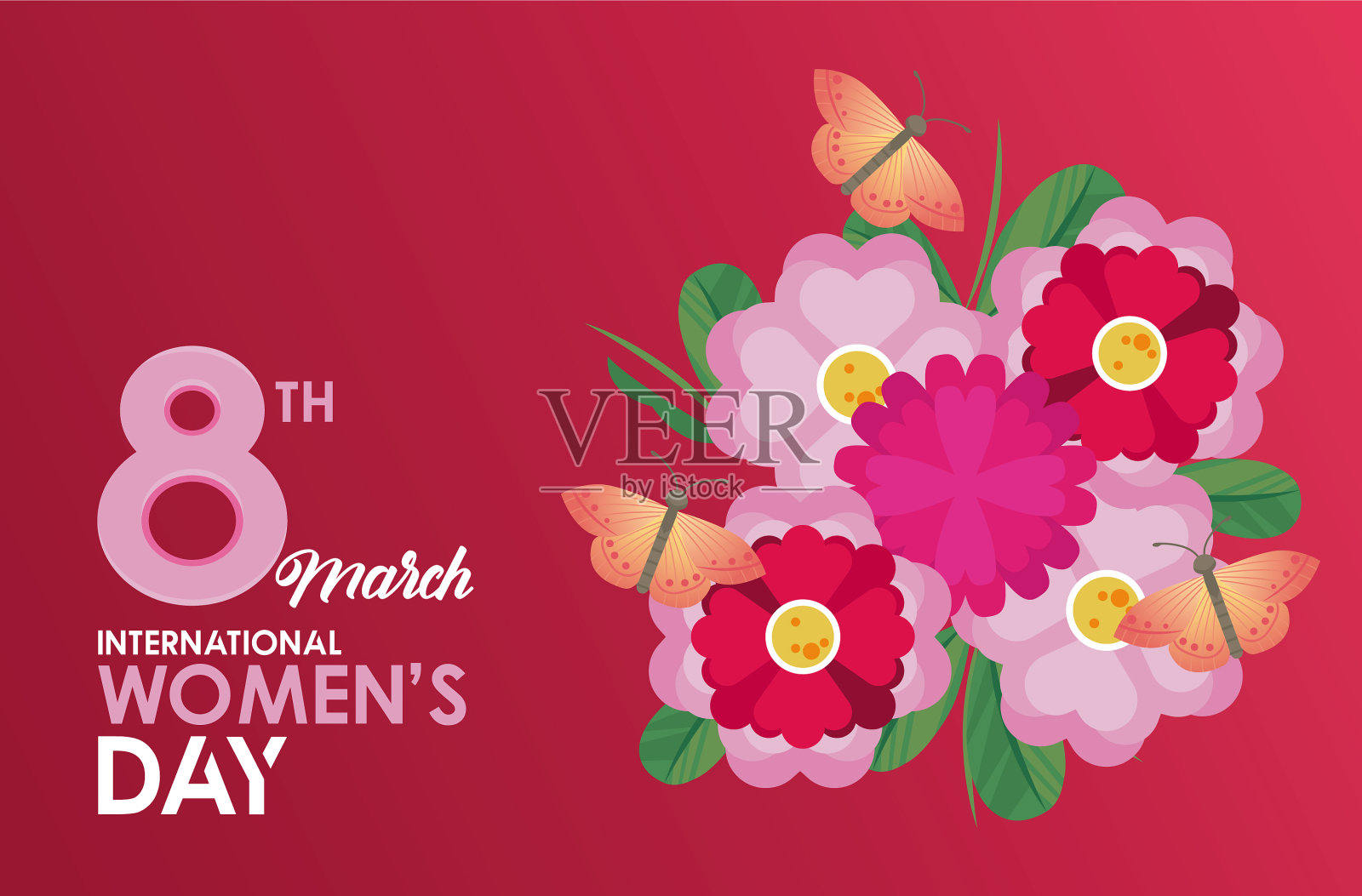 国际妇女节庆祝海报插画图片素材