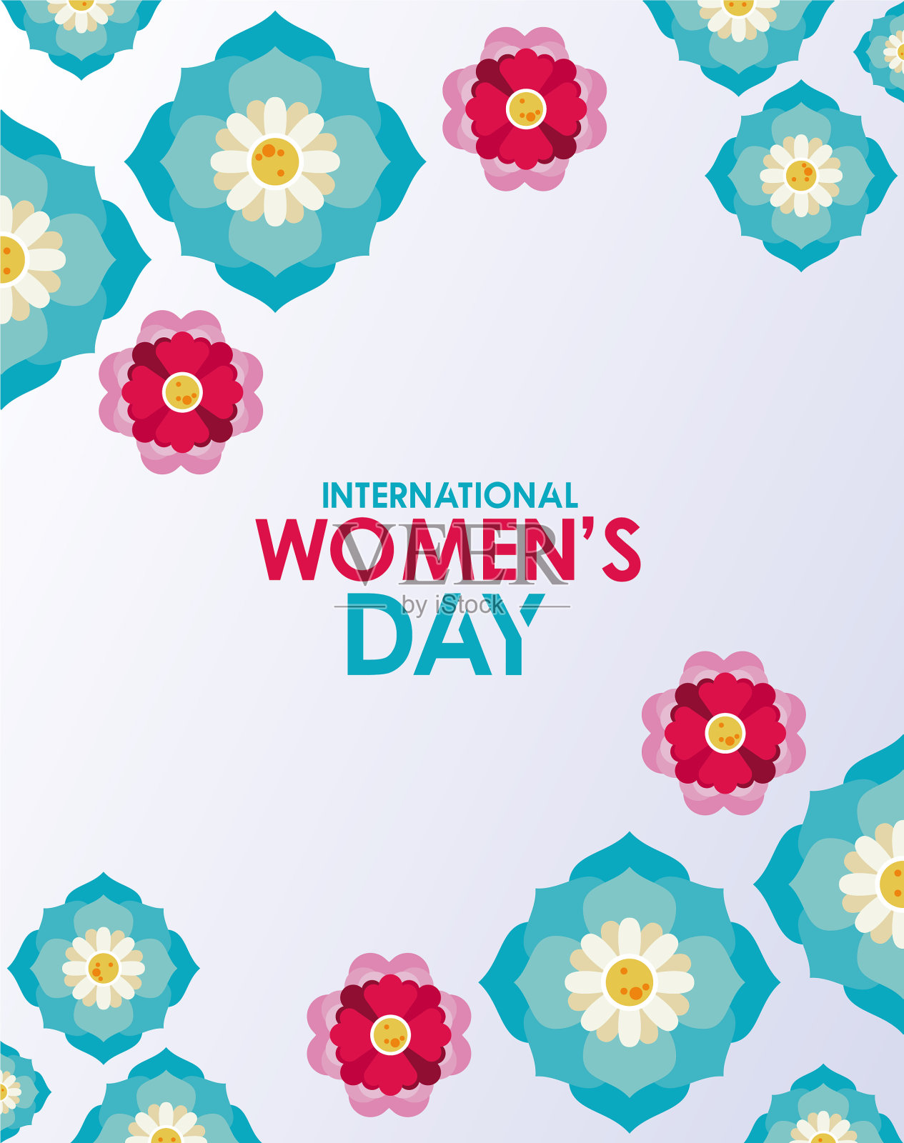 国际妇女节庆祝海报插画图片素材