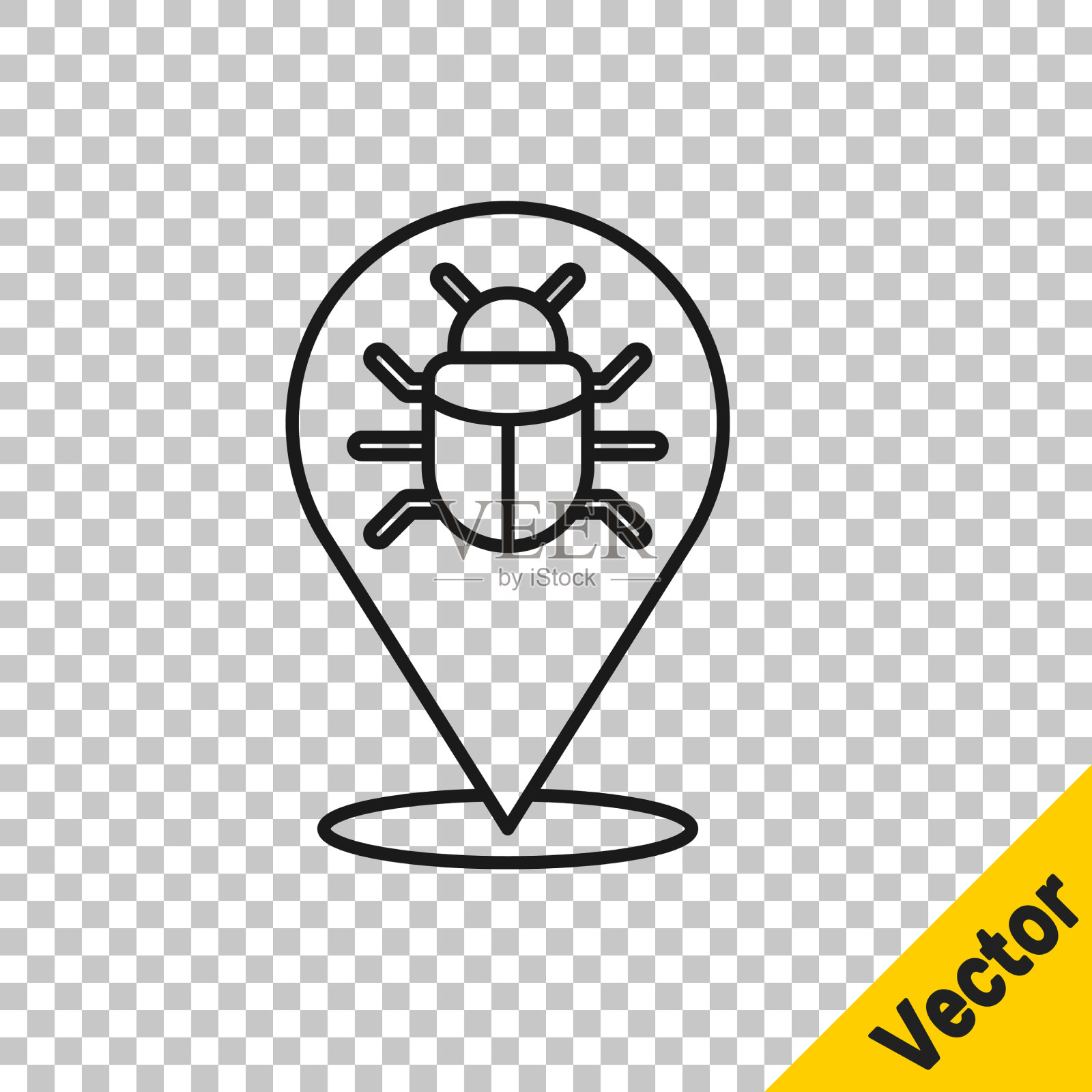 黑线系统错误概念图标隔离插画图片素材