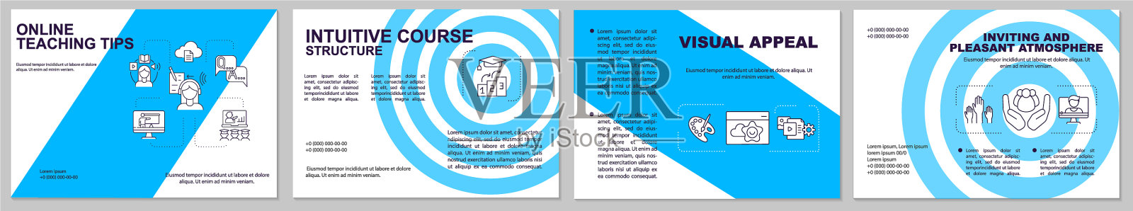 在线教学提示手册模板设计模板素材