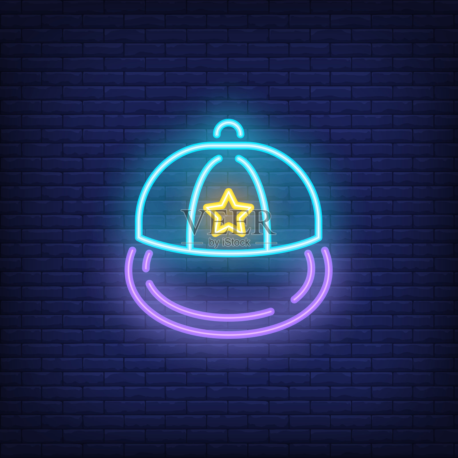 快速恢复霓虹灯插画图片素材