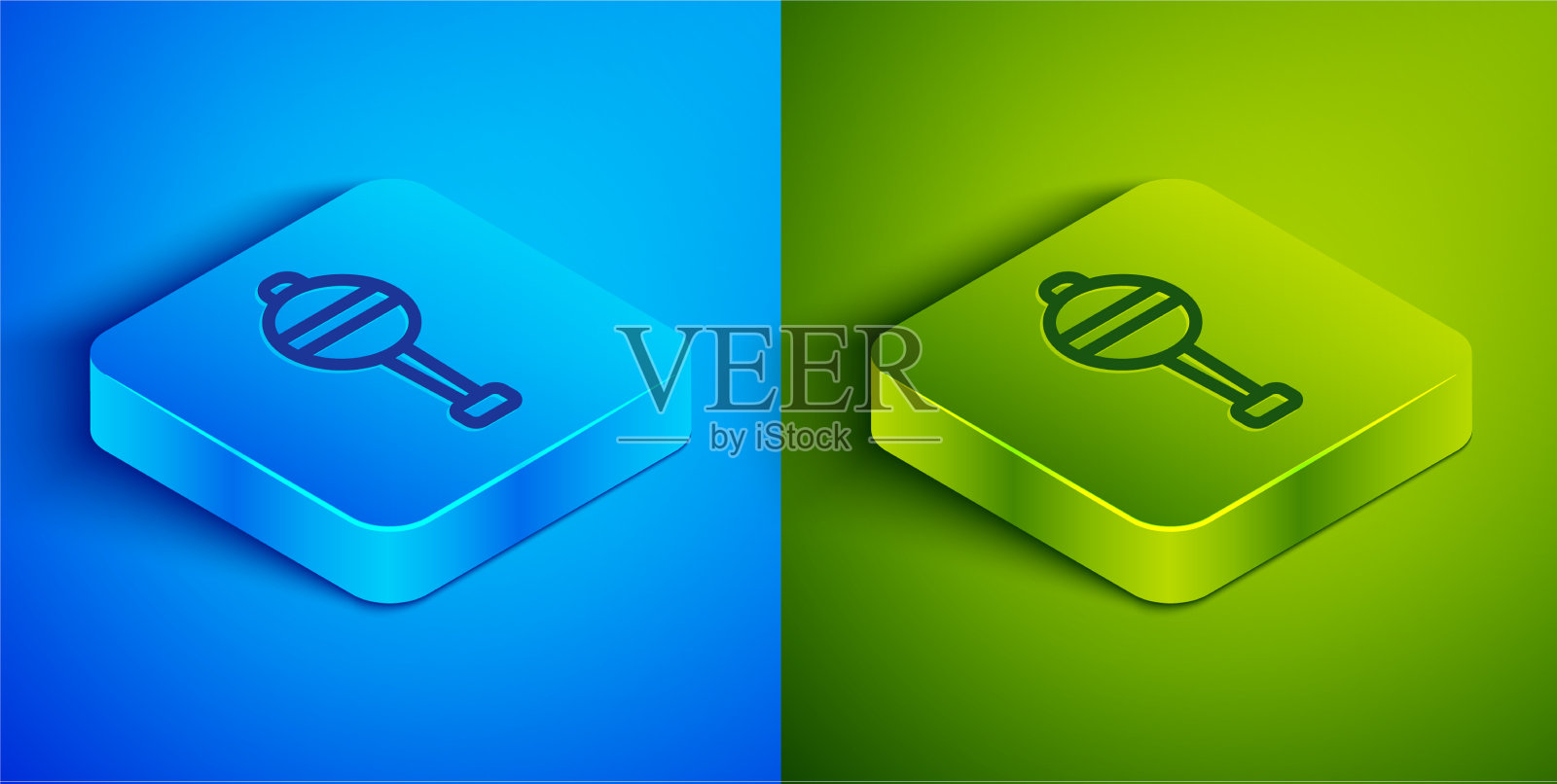 等距线拨浪鼓炮筒图标隔离图标素材