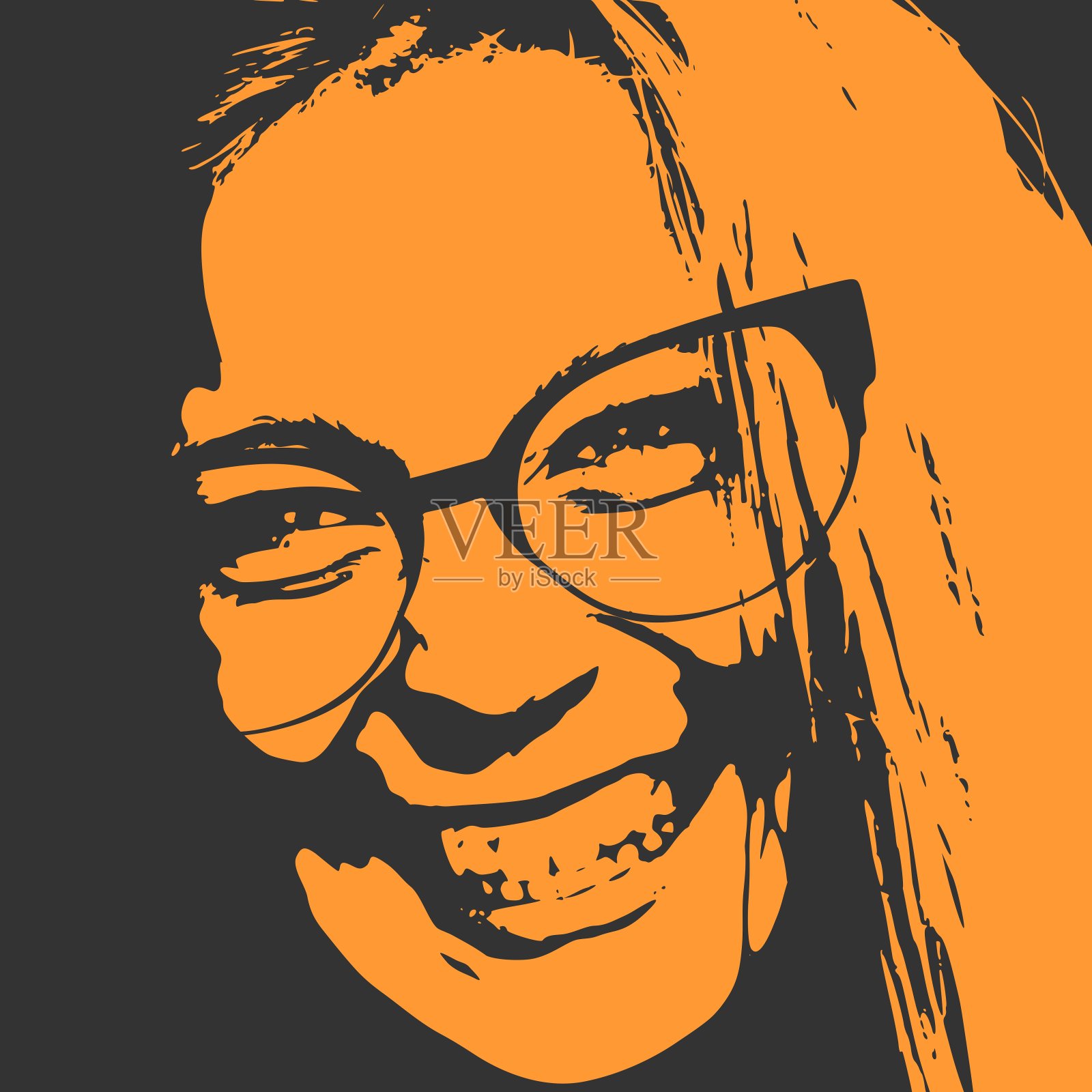 女性头部的轮廓。美丽和时尚插画图片素材