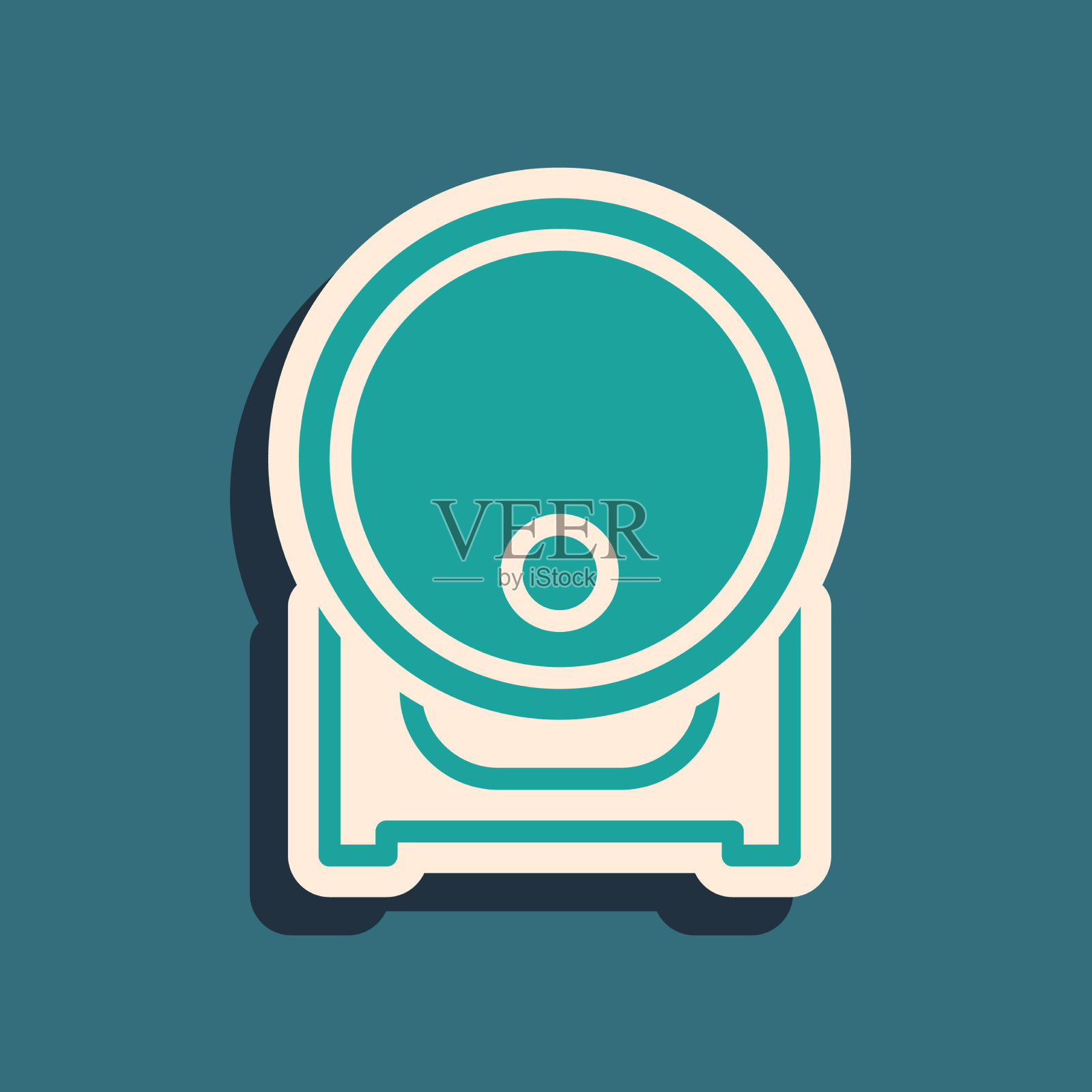 绿色木桶架上有旋塞图标插画图片素材