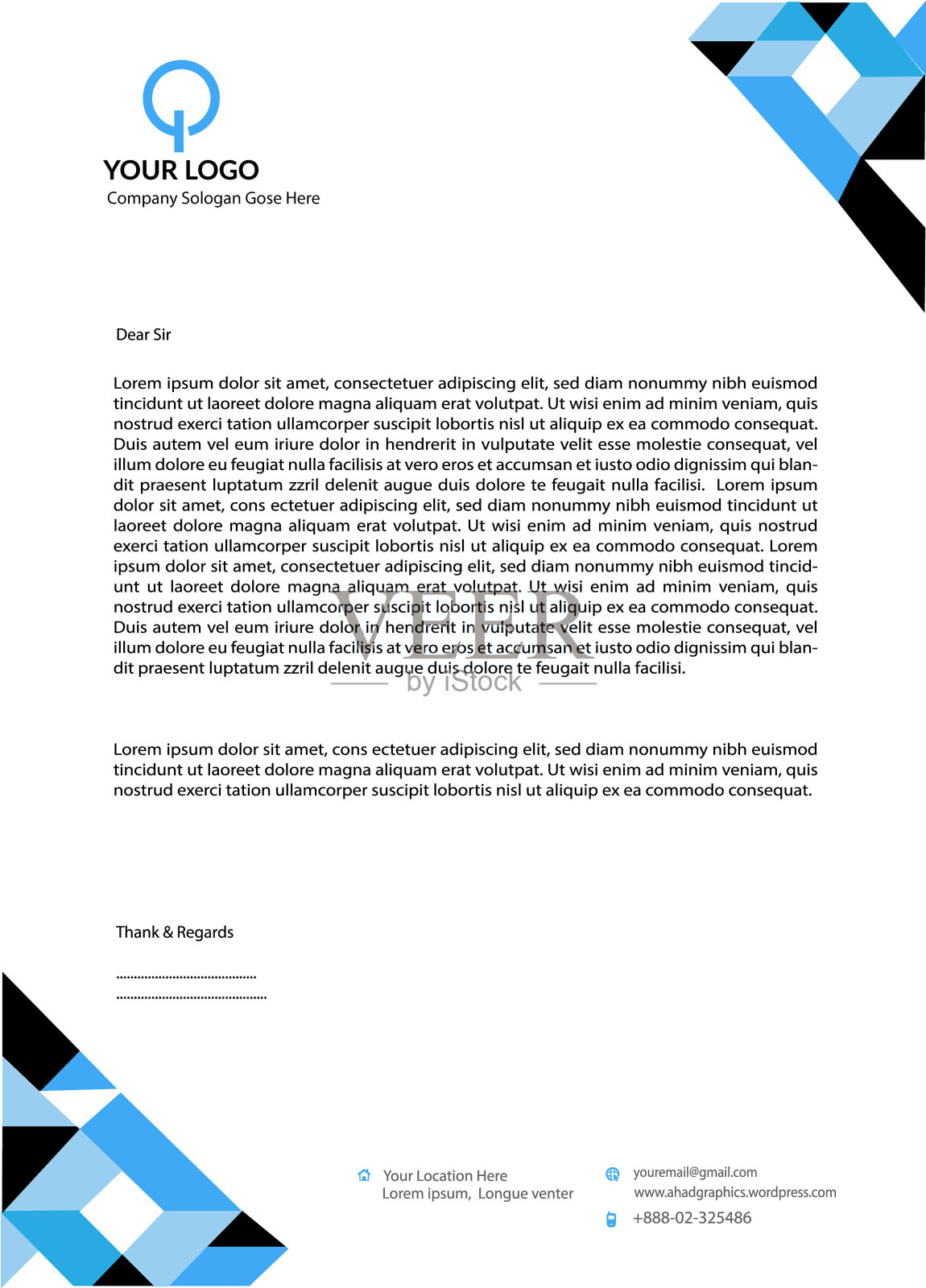 公司信头设计模板7插画图片素材