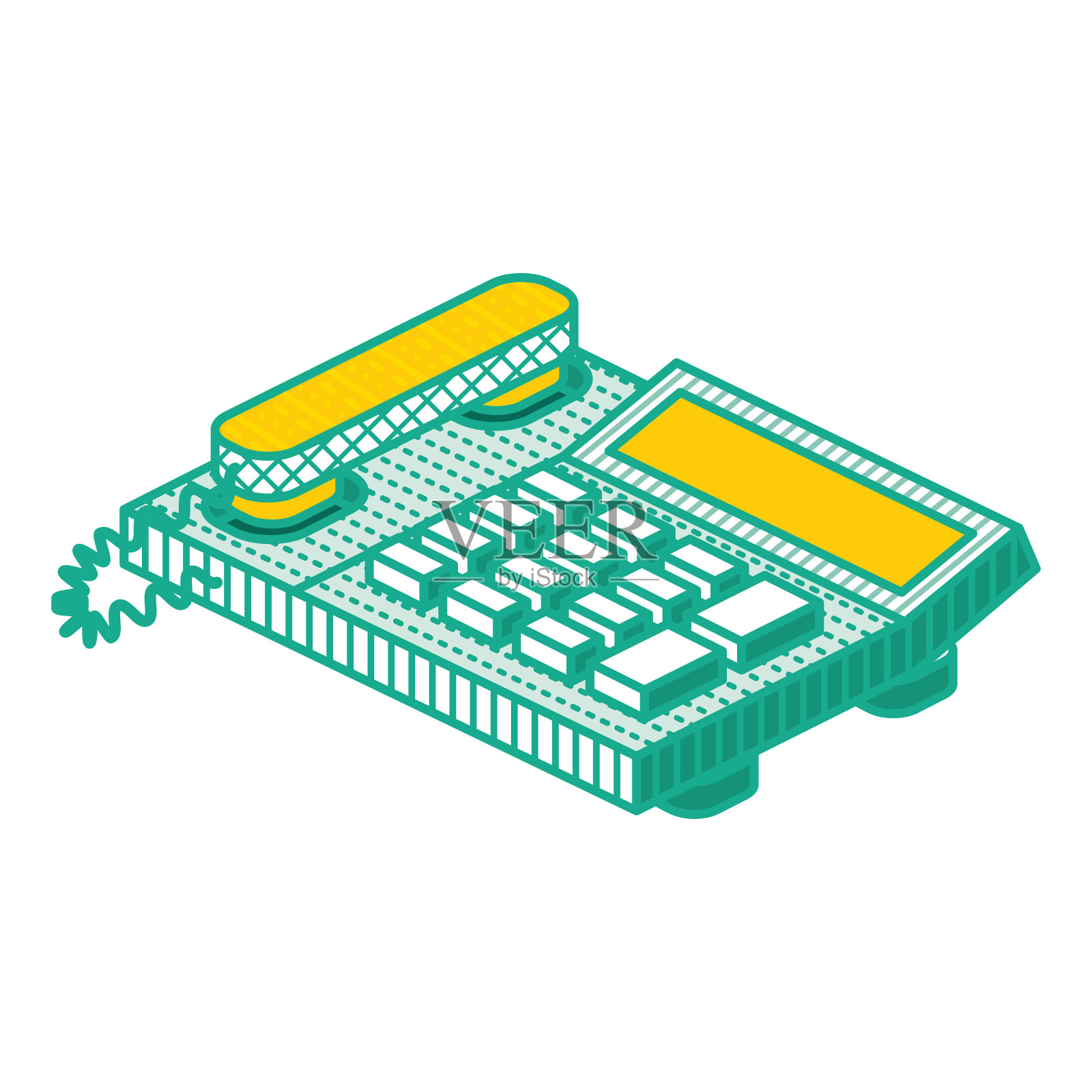 等距座机提纲电话设计元素图片