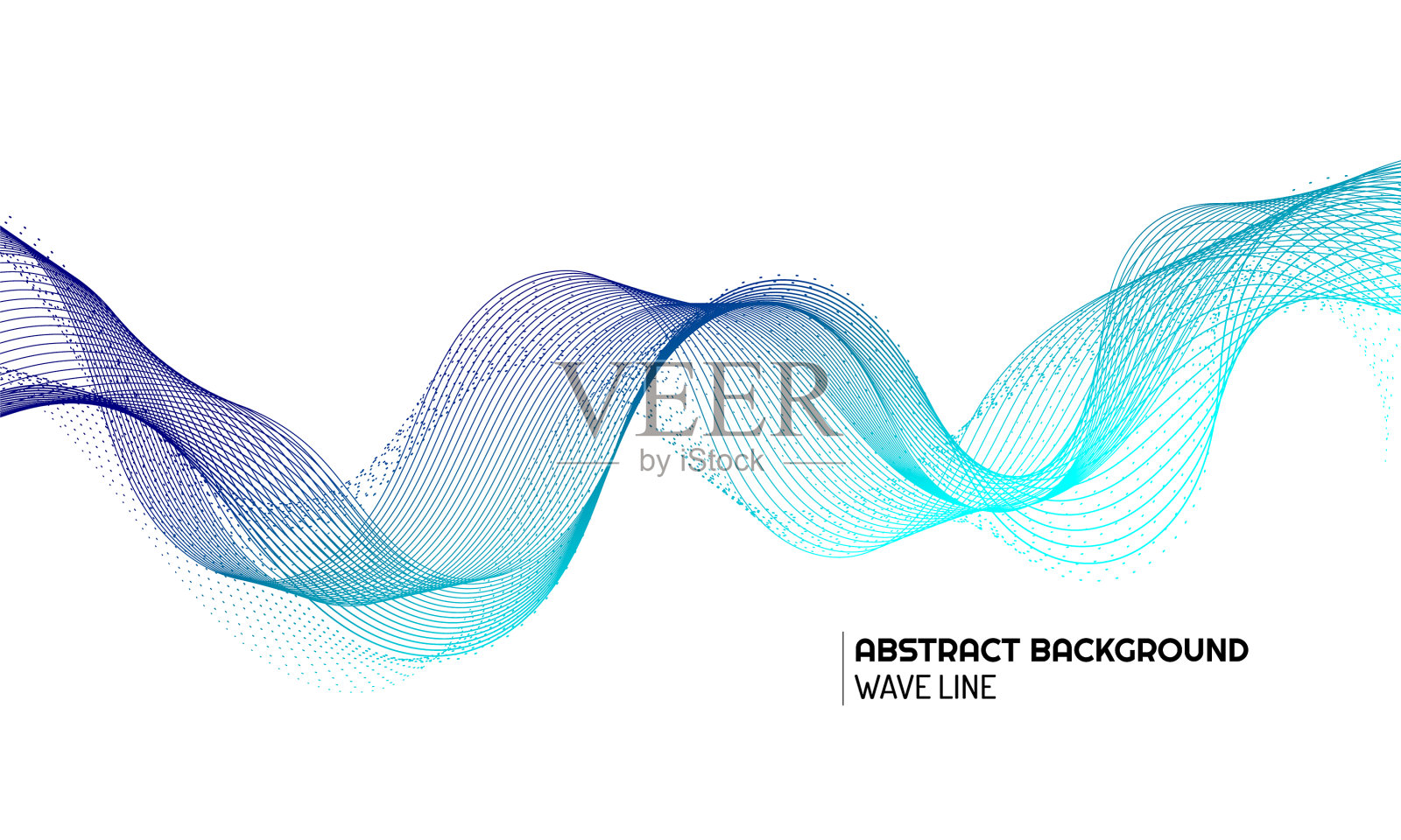 抽象的波浪元件设计插画图片素材