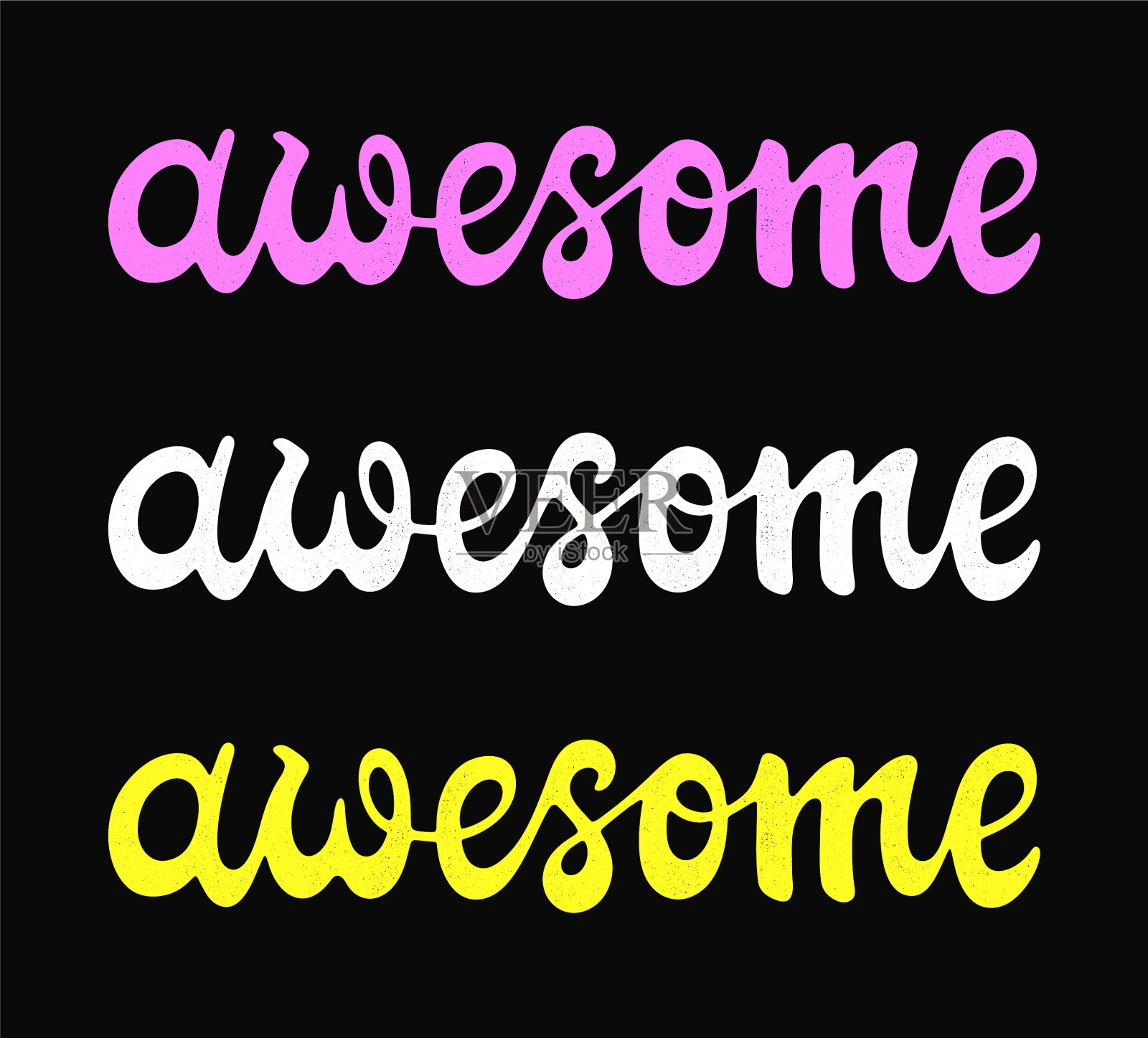 很棒的手写字母插画图片素材