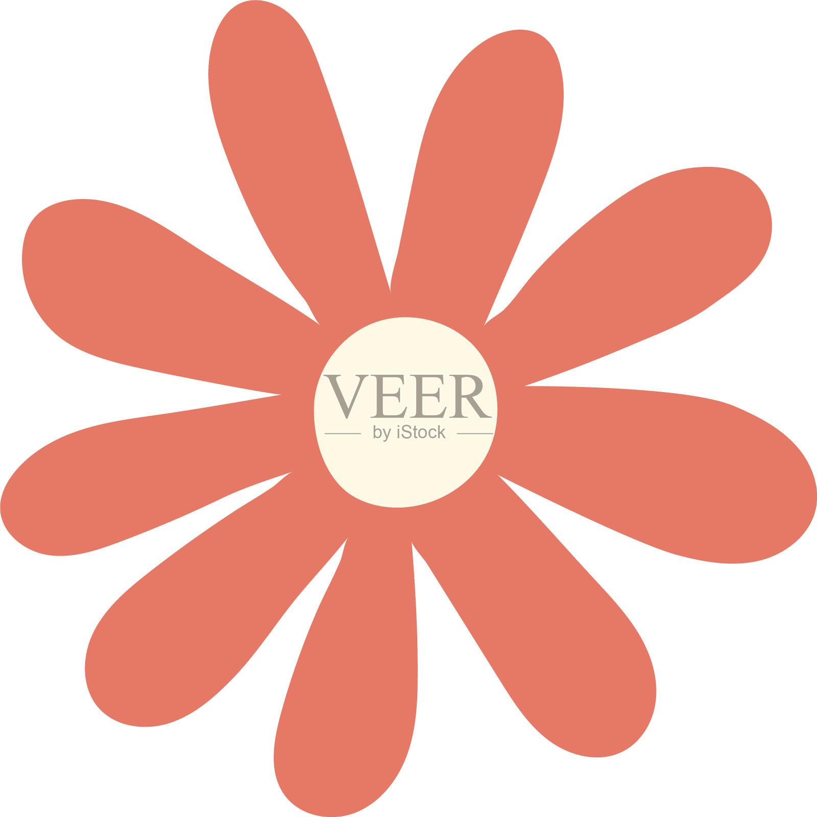 向日葵是红色的插画图片素材