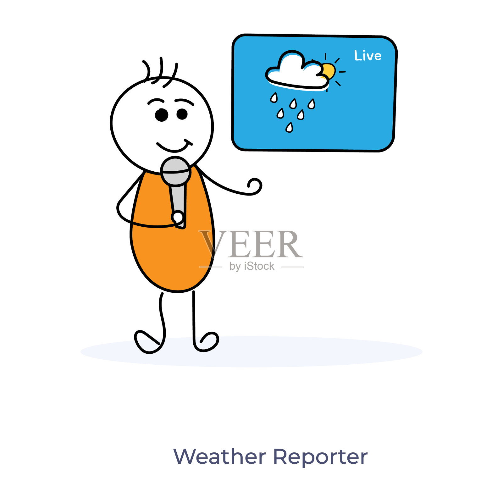 讲座视频插画图片素材