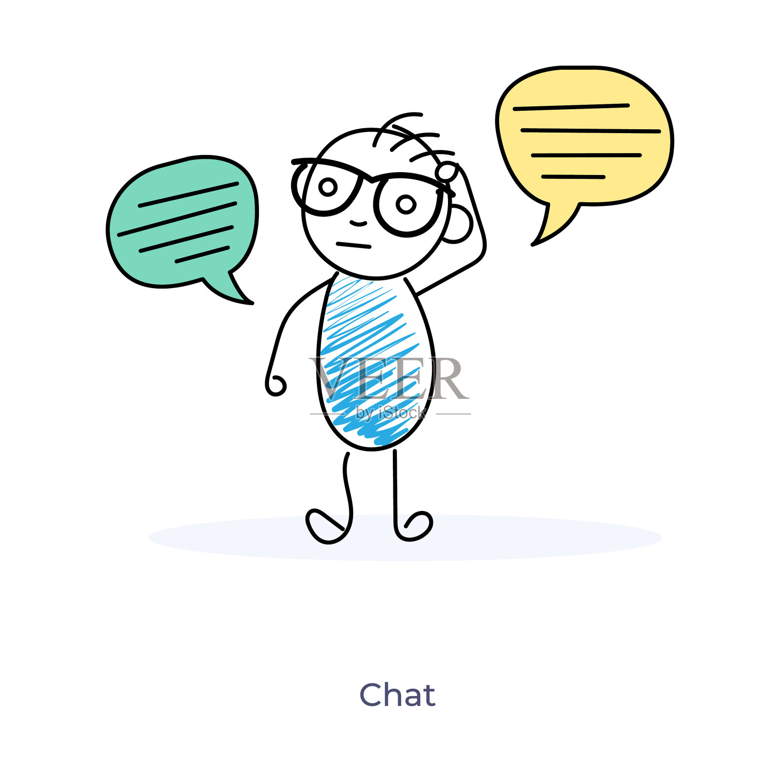 闲谈，聊天插画图片素材