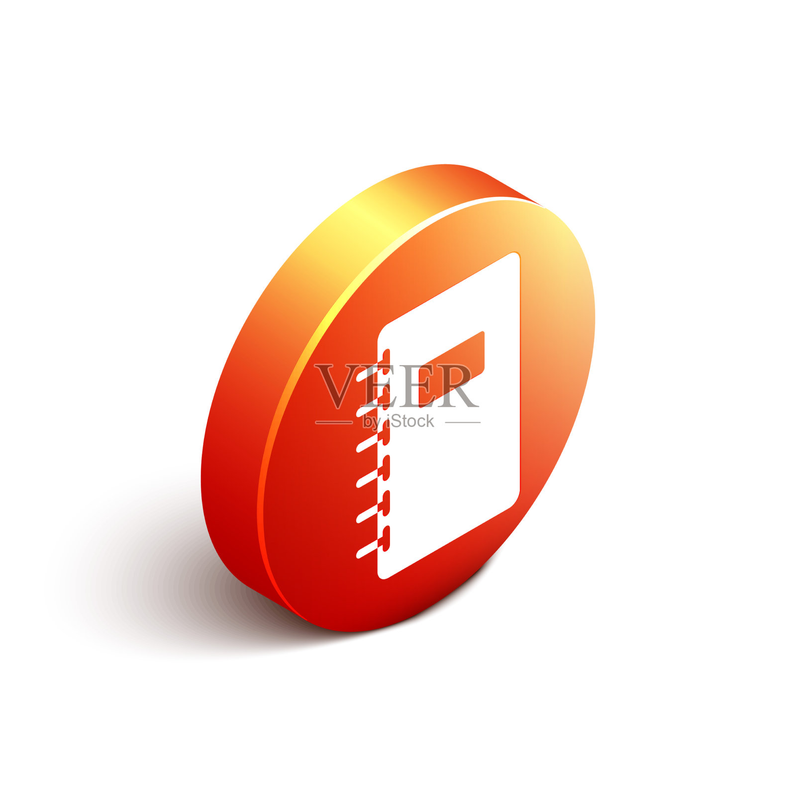 等距笔记本图标孤立在白色图标素材