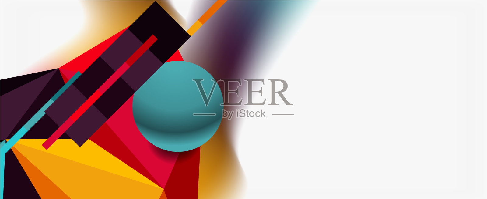 新潮的3d几何构图设计模板插画图片素材