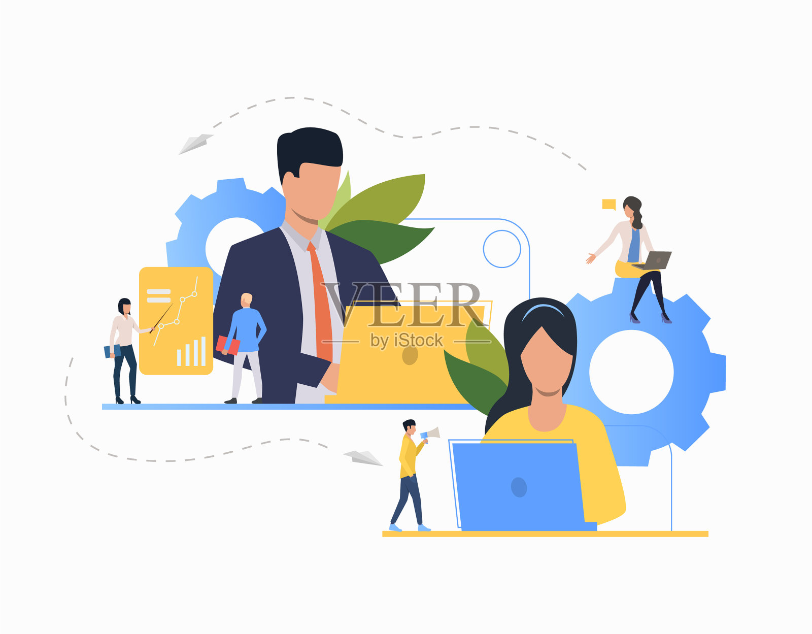 通信平面图标插画图片素材