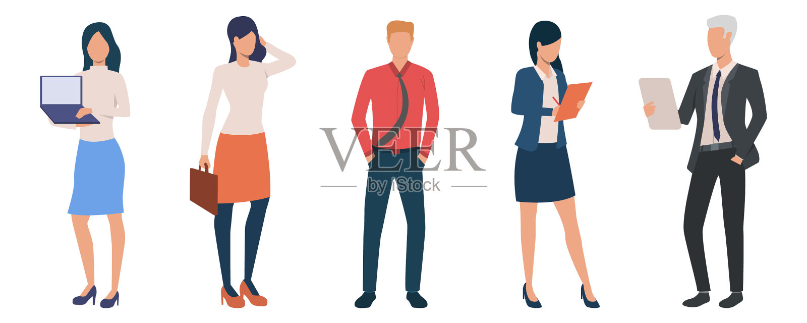 青年男女企业家群体设计元素图片