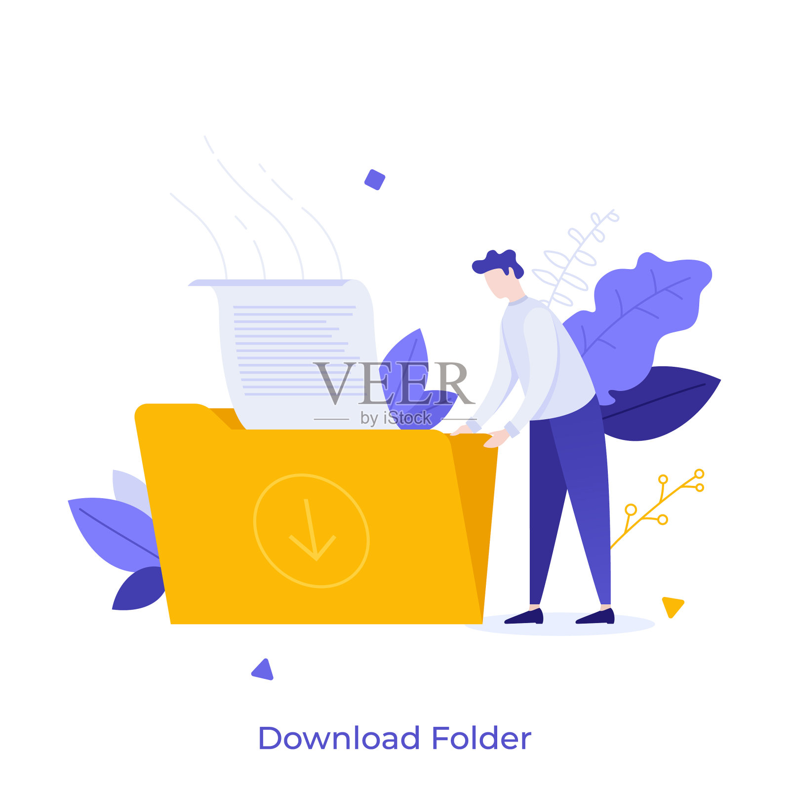 平淡的角色概念插画图片素材