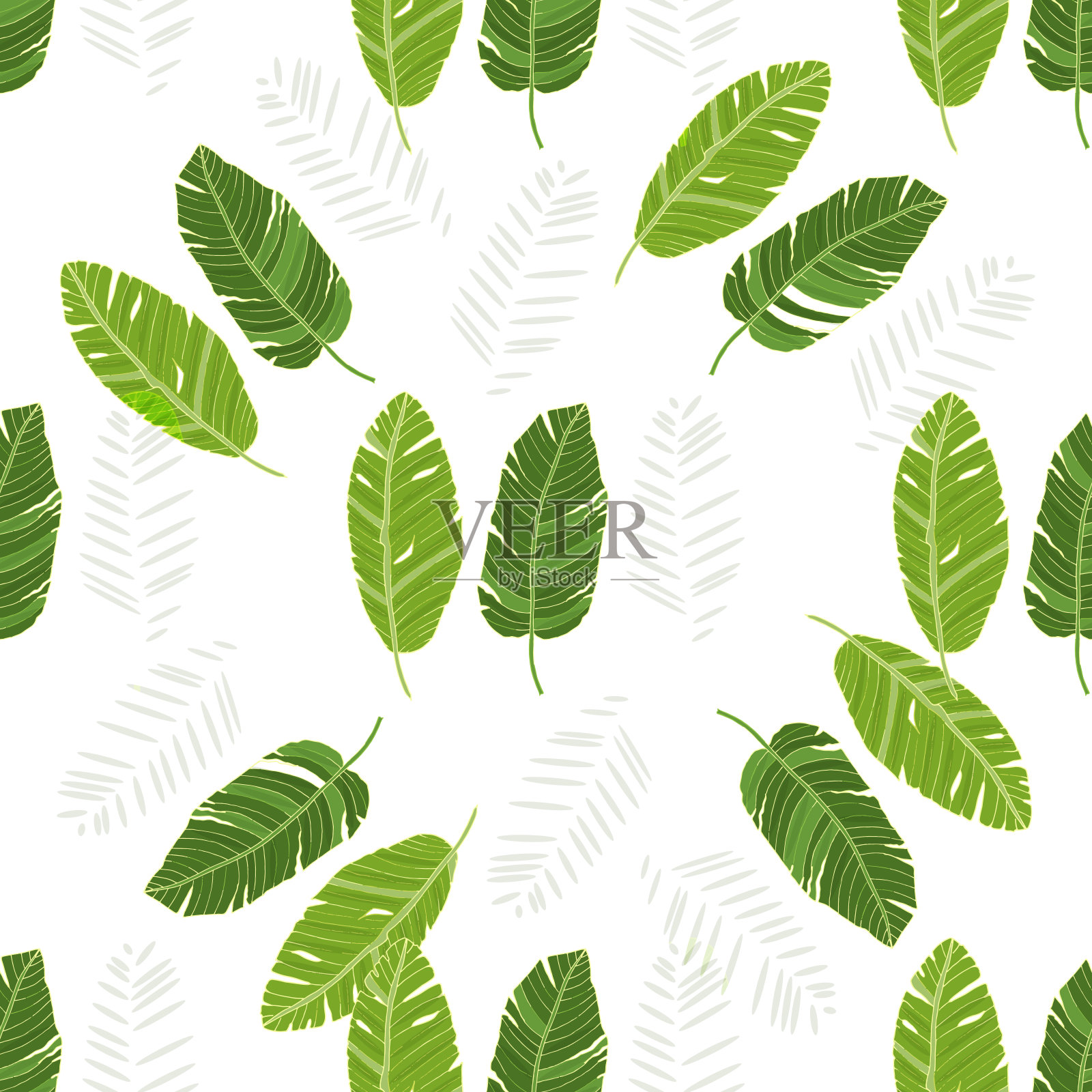 异域叶子无缝图案矢量织物，包装，墙纸或其他设计设计元素图片