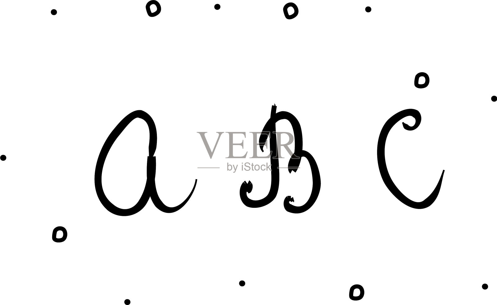 ABC总是小心短语手写插画图片素材