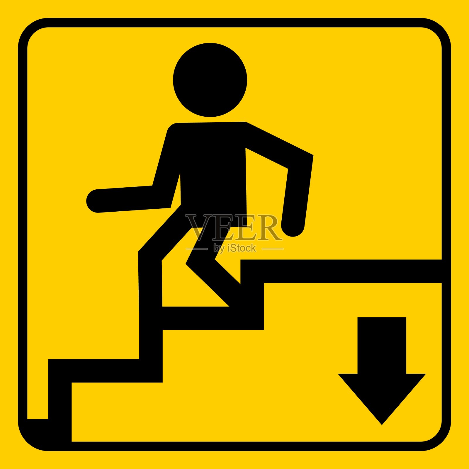 楼梯下插画图片素材