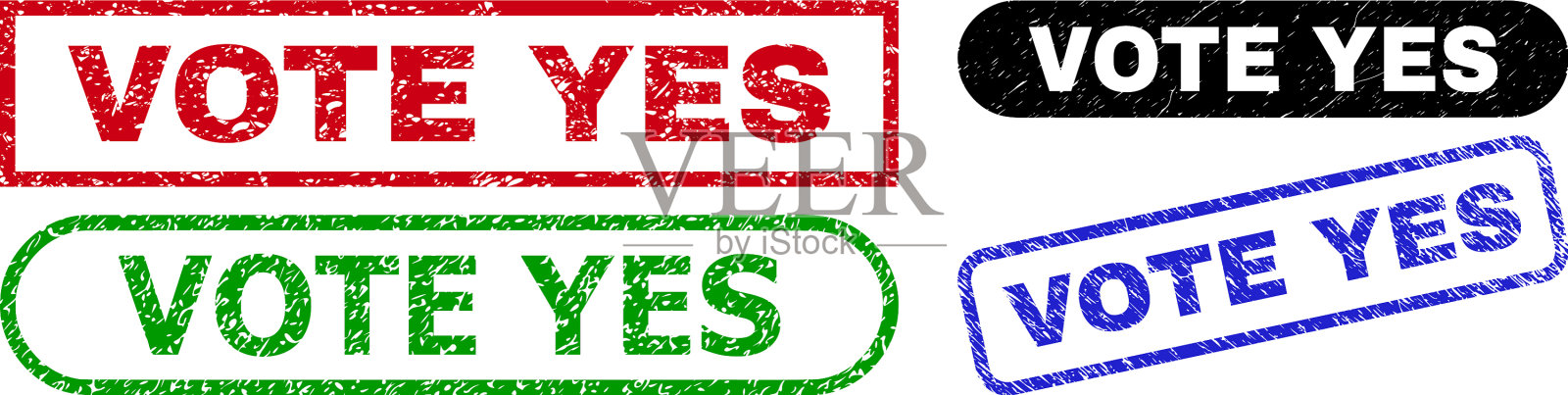 投票赞成矩形密封使用不洁净的表面插画图片素材