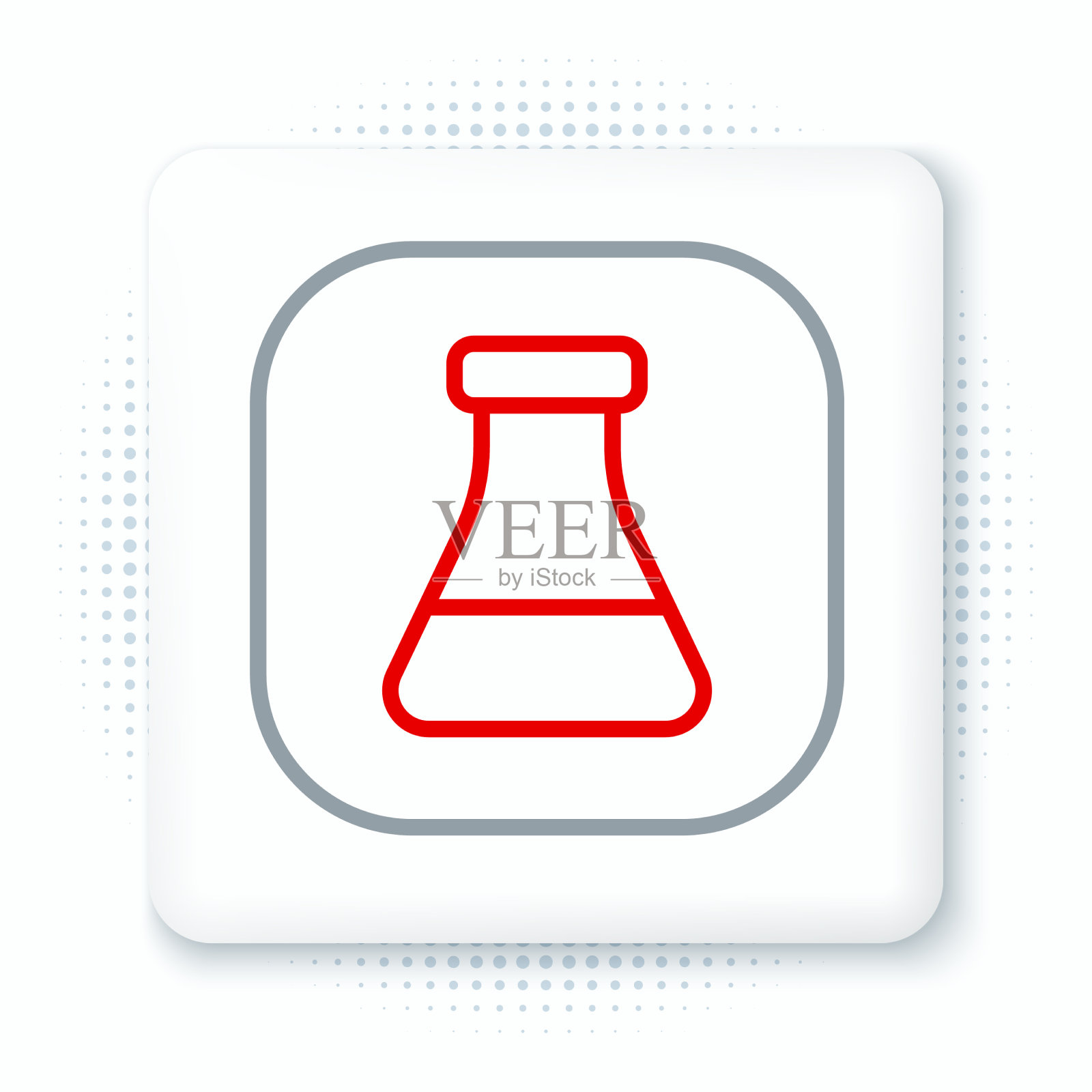 线试管和烧瓶化学实验室测试图标素材