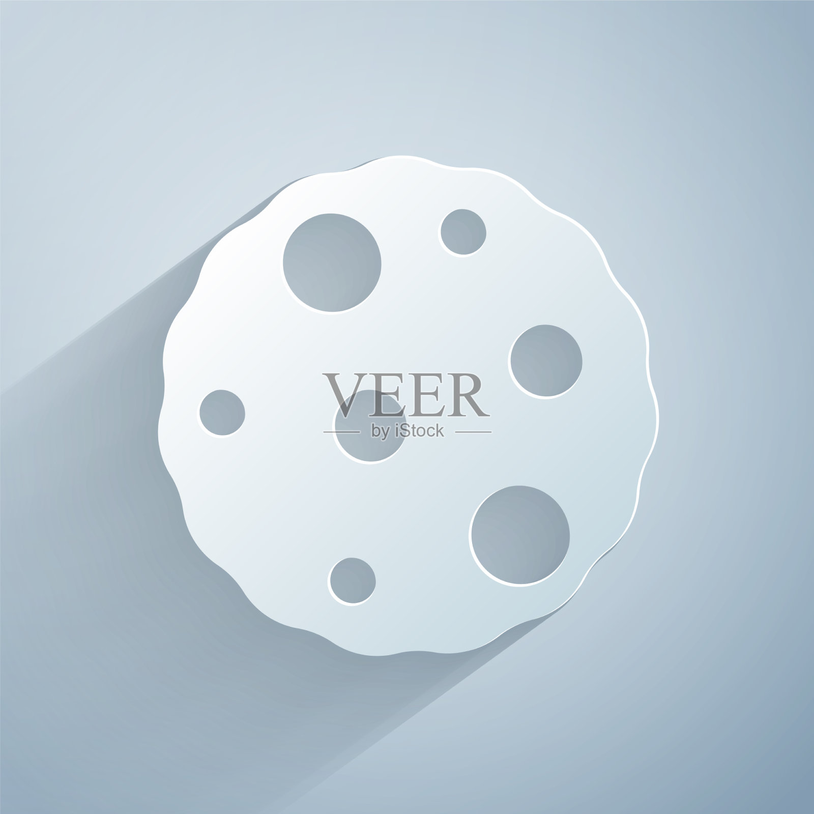 纸切饼干或饼干与巧克力图标插画图片素材