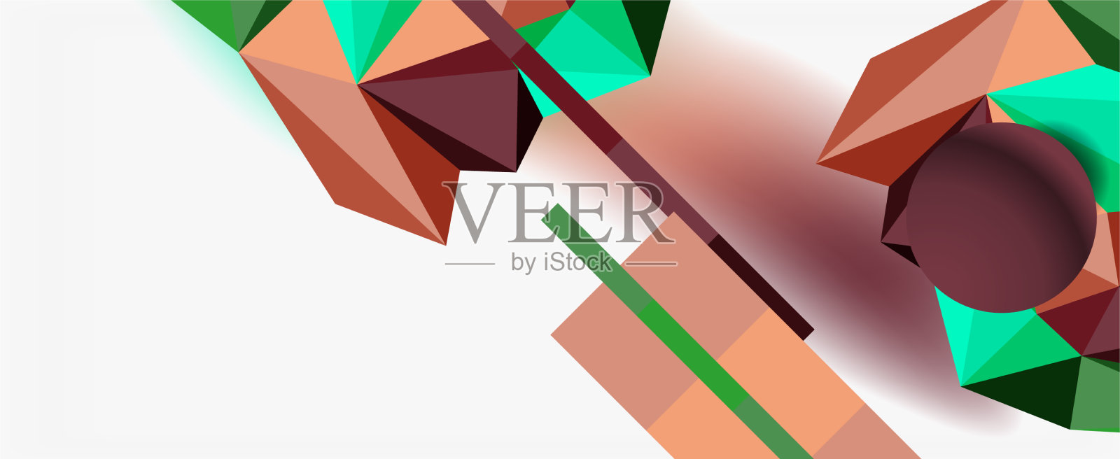 新潮的3d几何构图设计模板插画图片素材