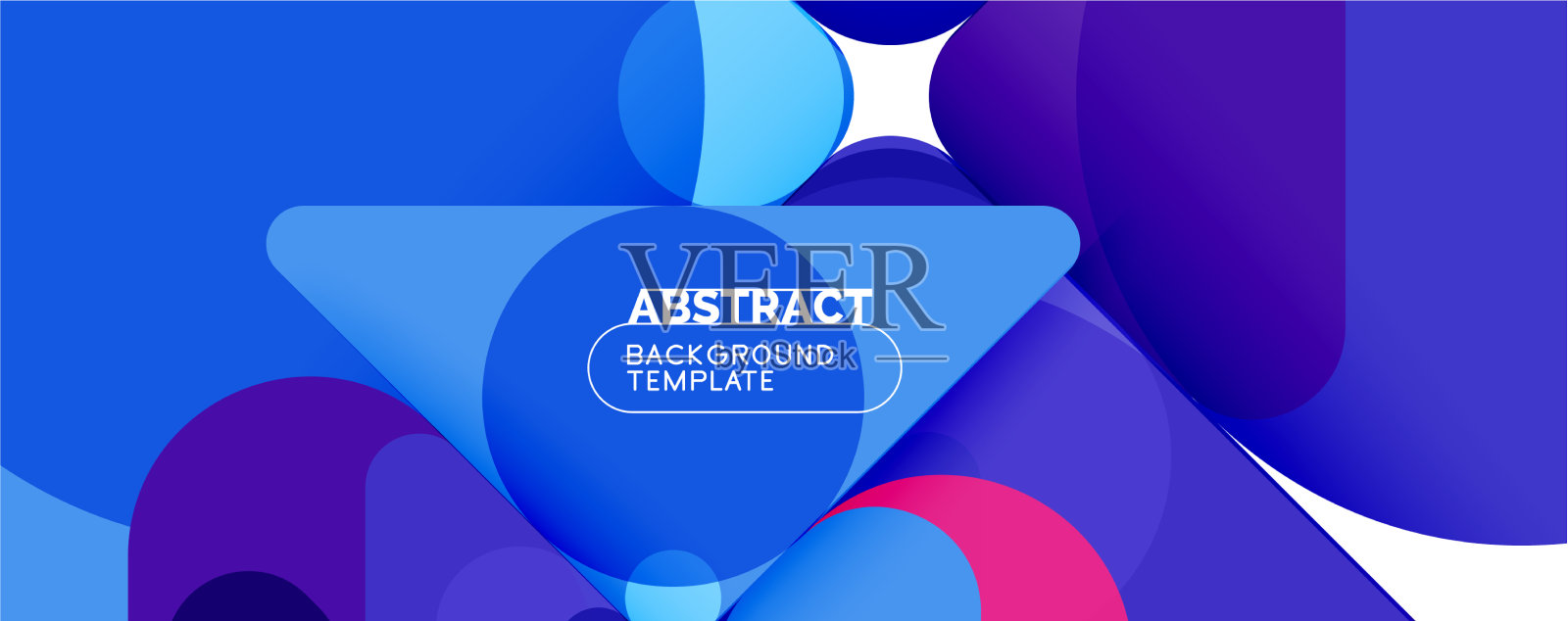 平面的几何圆形形状和动态的线条插画图片素材